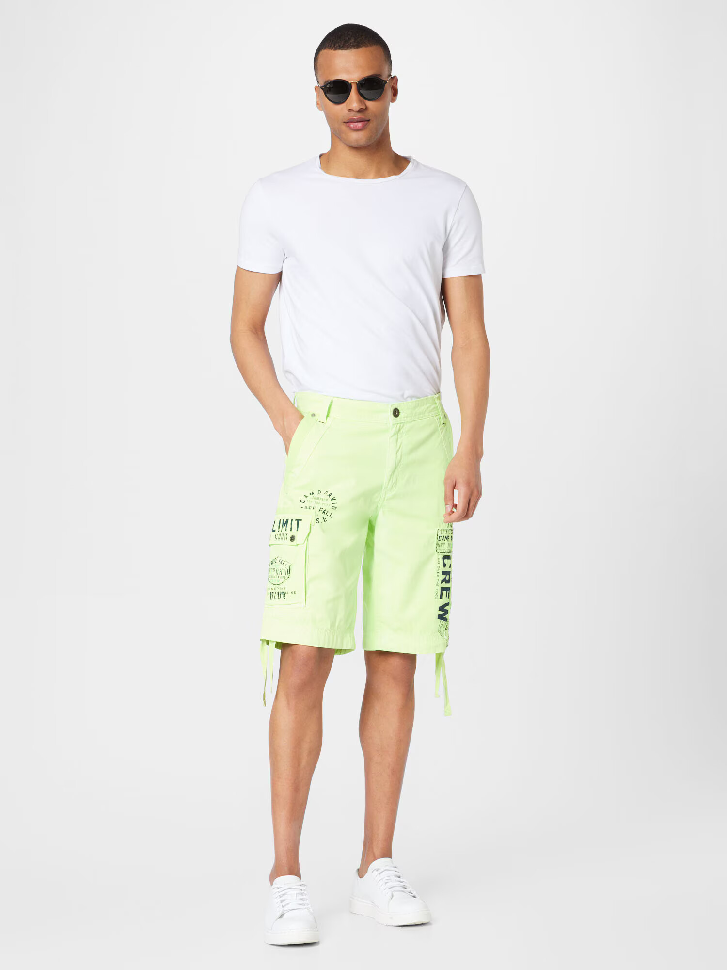 CAMP DAVID Pantaloni verde neon / negru - Pled.ro