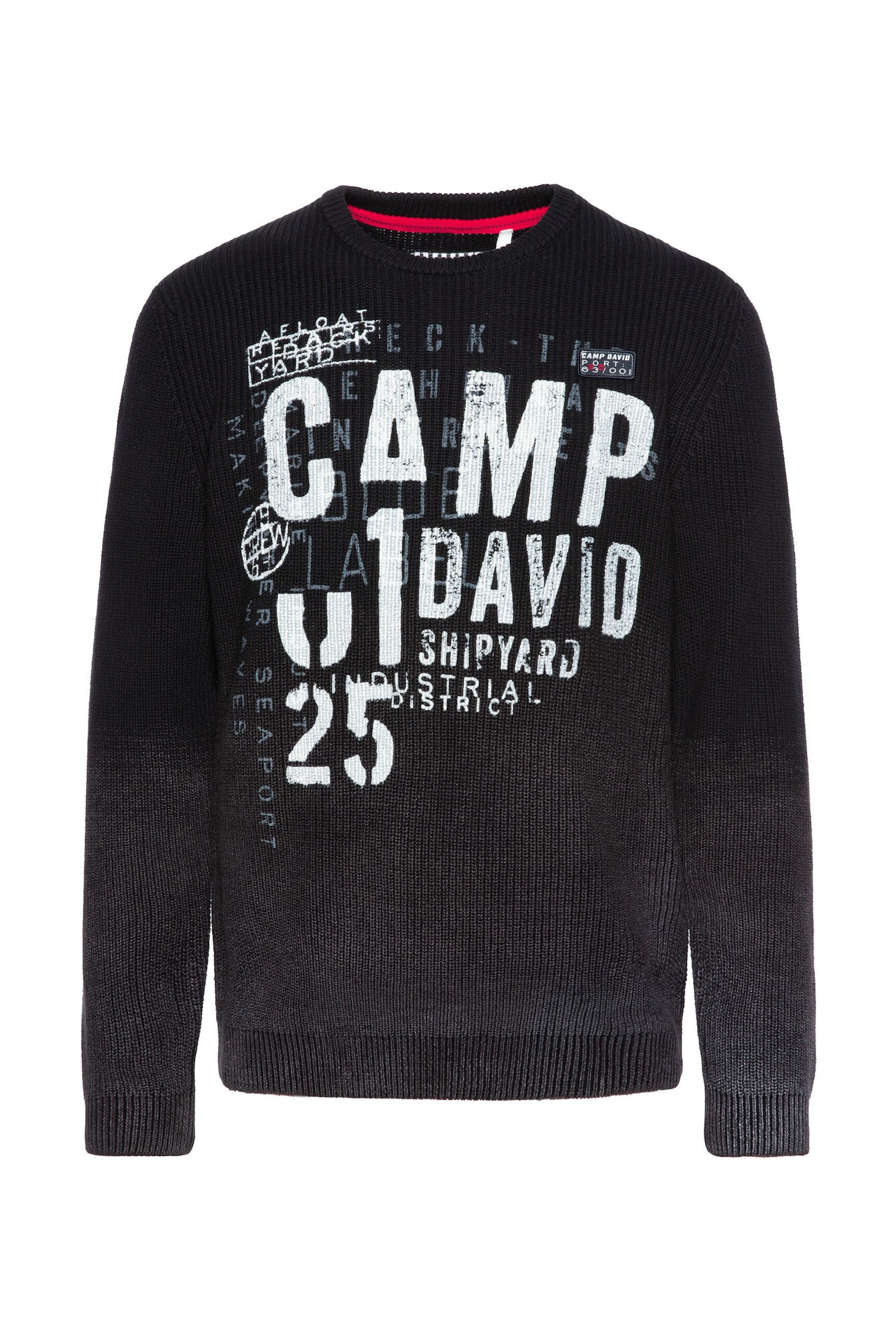 CAMP DAVID Pulover gri argintiu / negru / alb murdar - Pled.ro