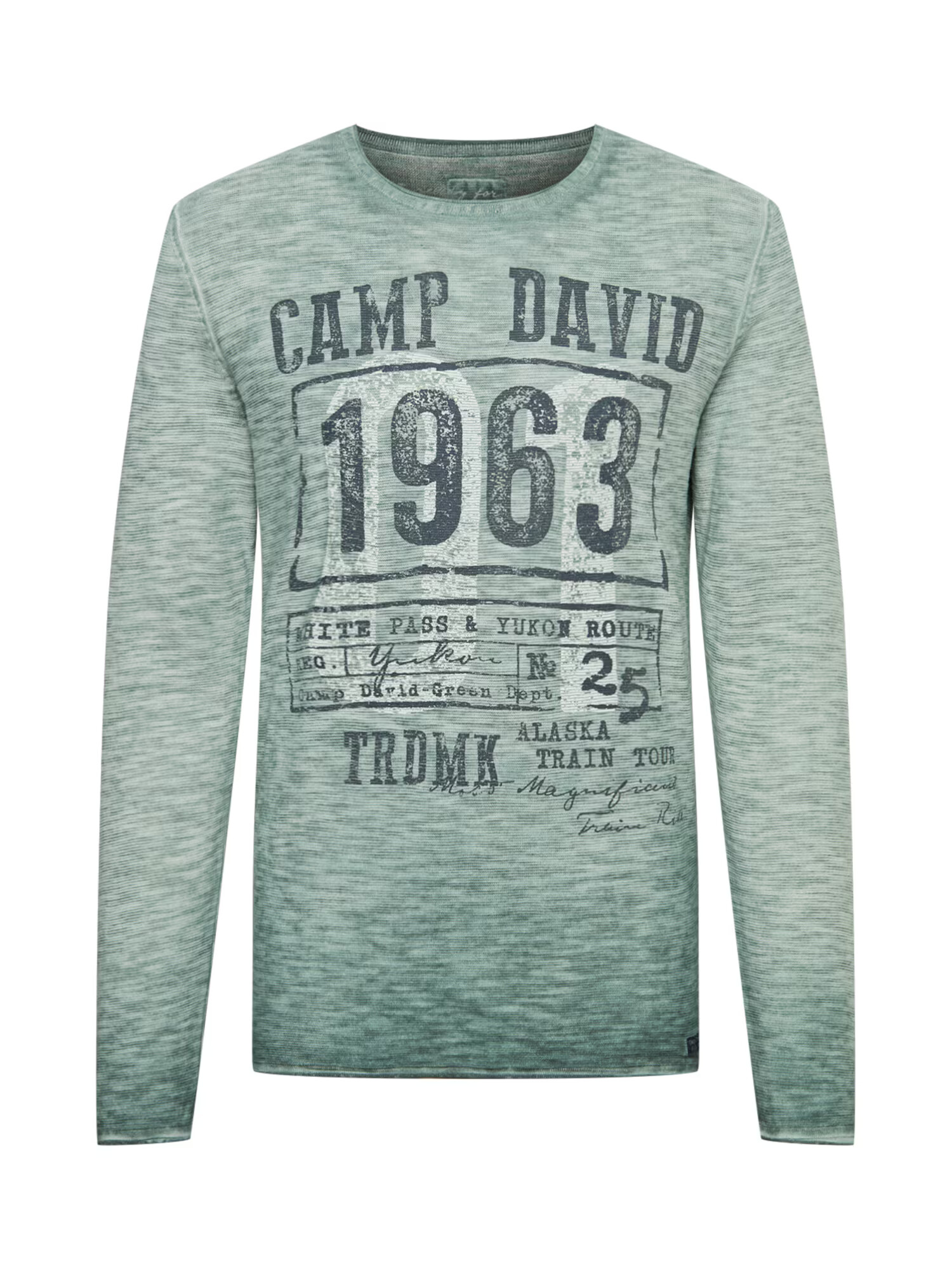 CAMP DAVID Pulover verde amestecat / negru / alb - Pled.ro