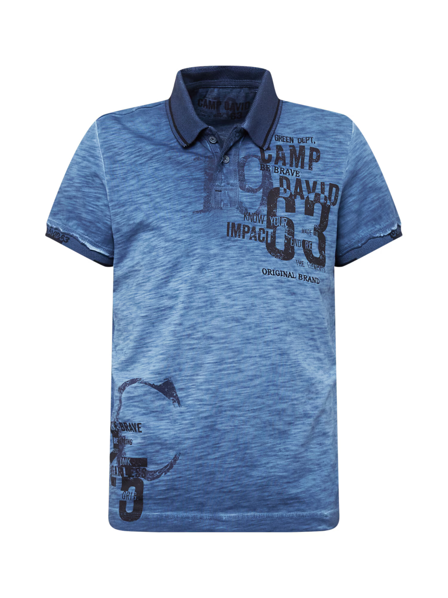 CAMP DAVID Tricou albastru / bleumarin - Pled.ro