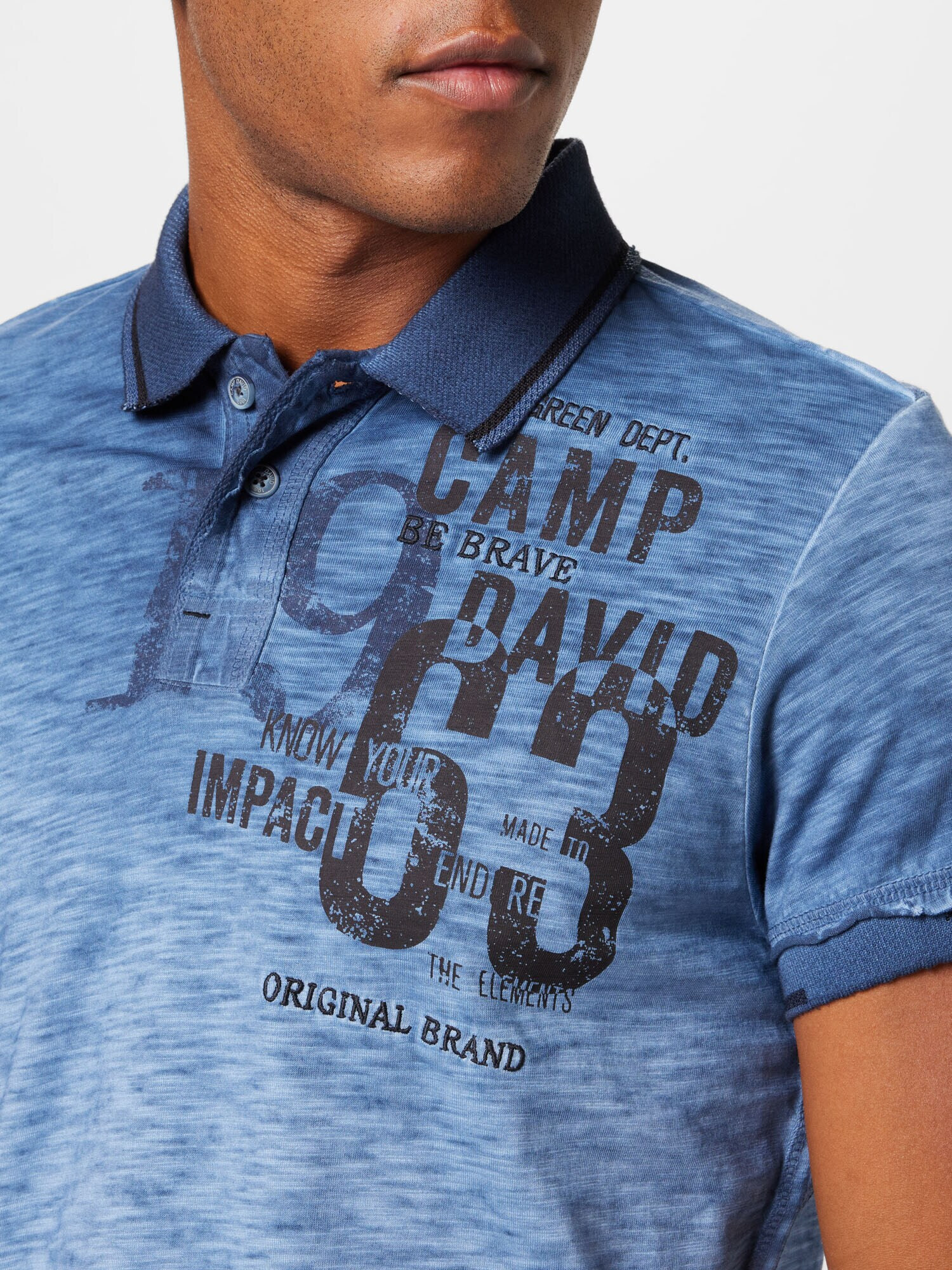 CAMP DAVID Tricou albastru / bleumarin - Pled.ro