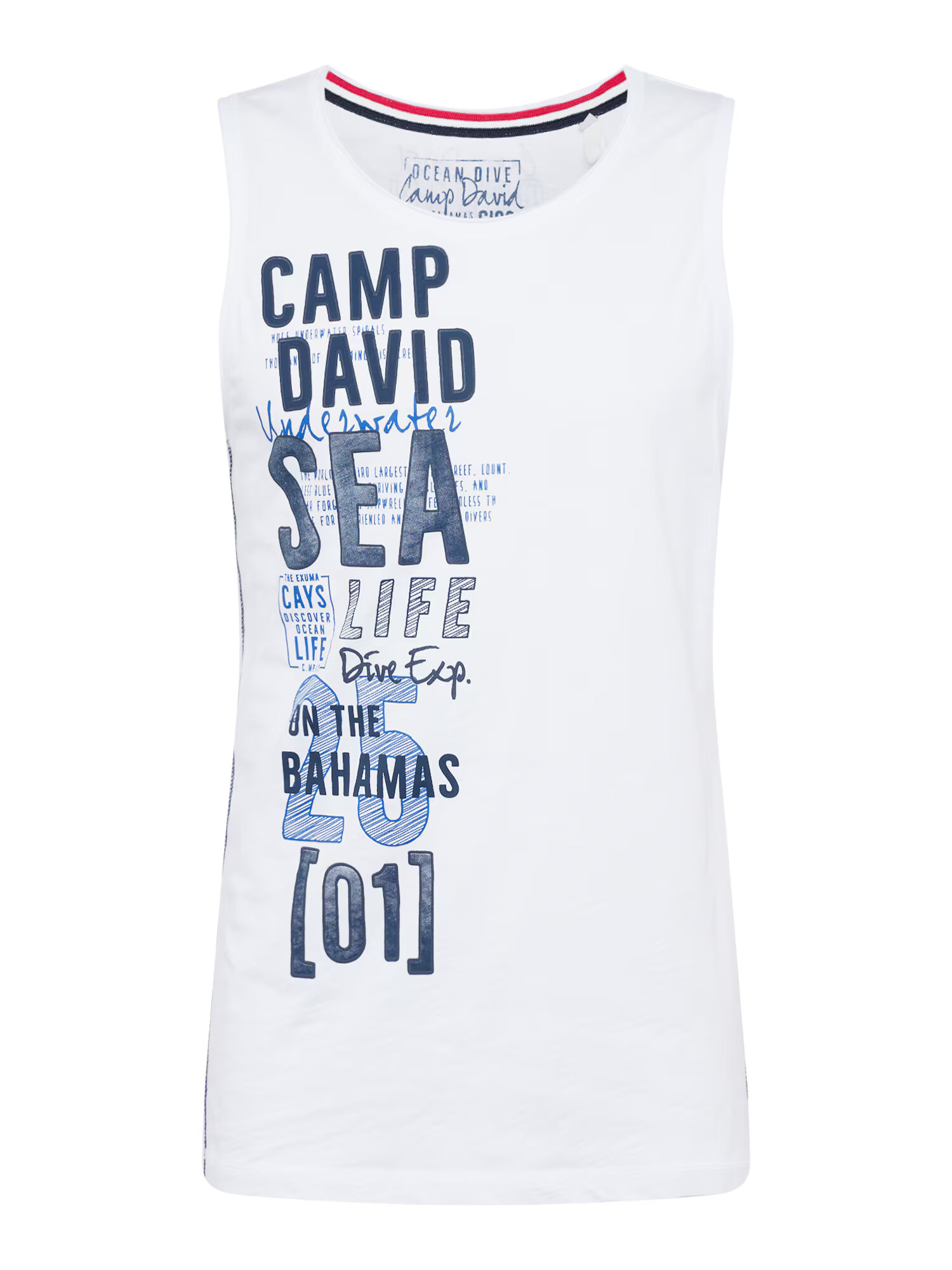 CAMP DAVID Tricou albastru / bleumarin / alb - Pled.ro