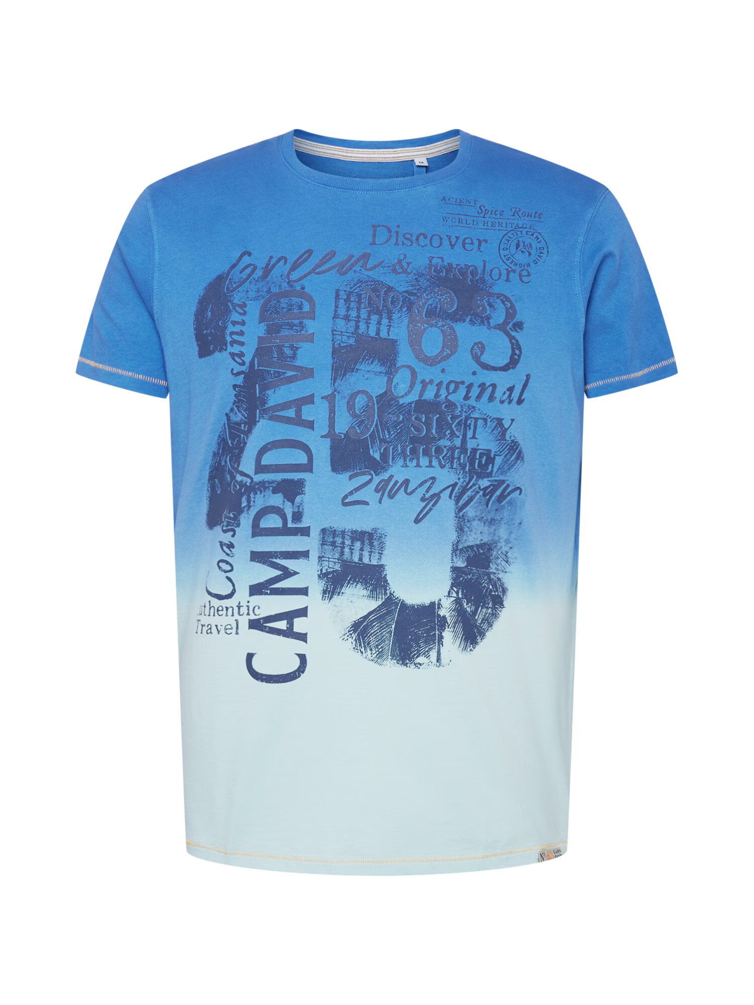 CAMP DAVID Tricou albastru / bleumarin / verde mentă - Pled.ro