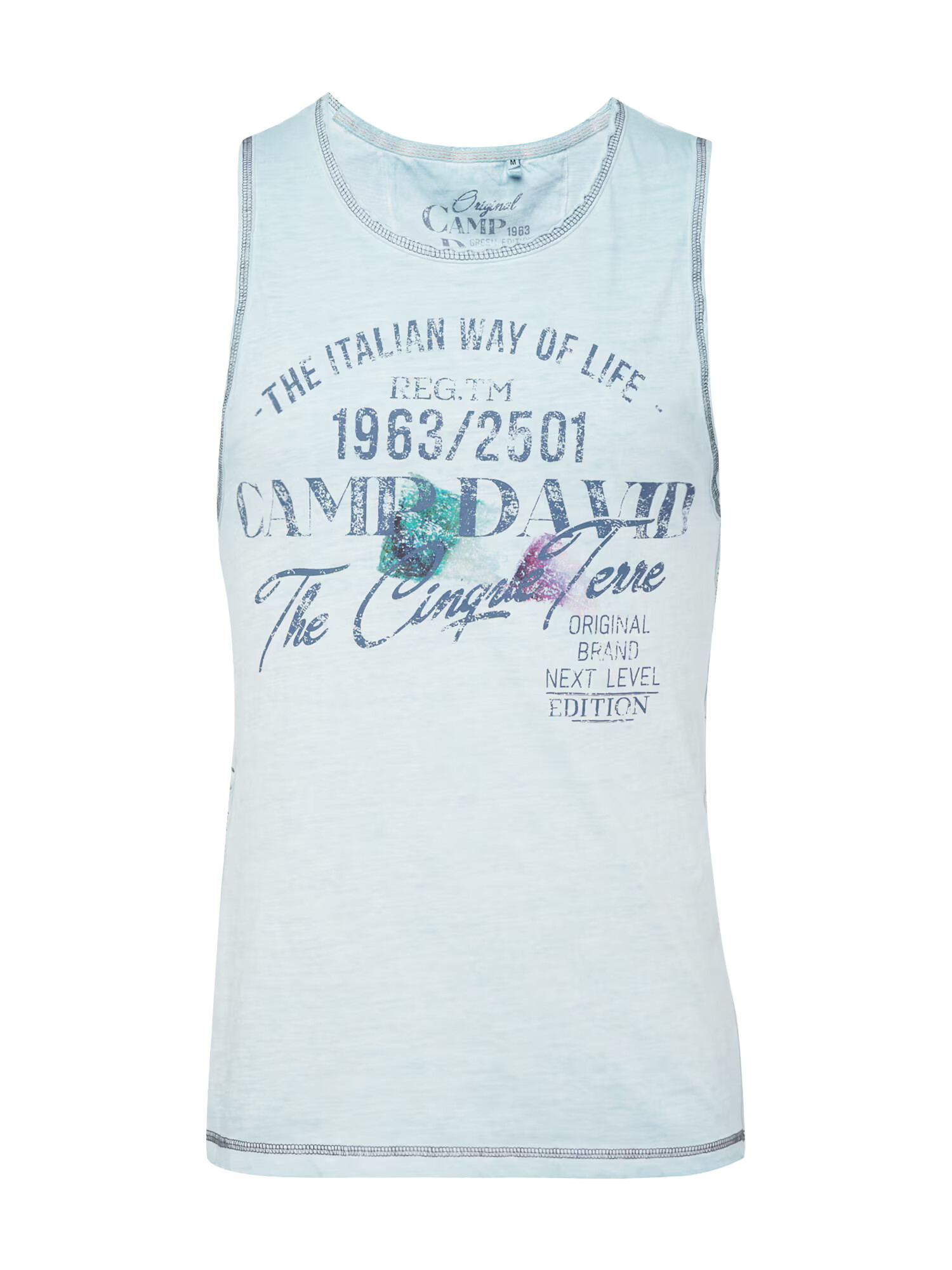 CAMP DAVID Tricou albastru deschis / albastru închis / verde jad / mov zmeură - Pled.ro