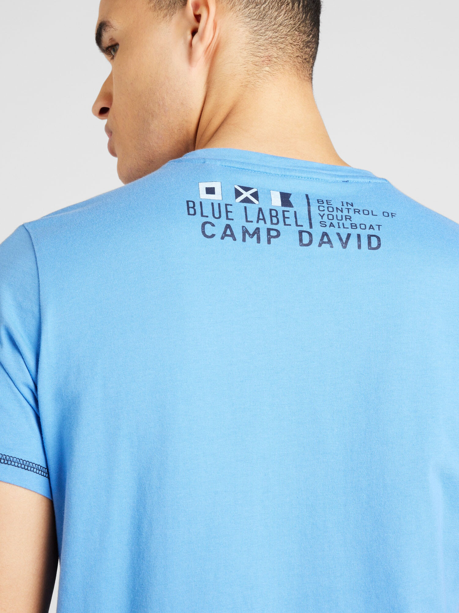 CAMP DAVID Tricou albastru fumuriu / albastru noapte - Pled.ro