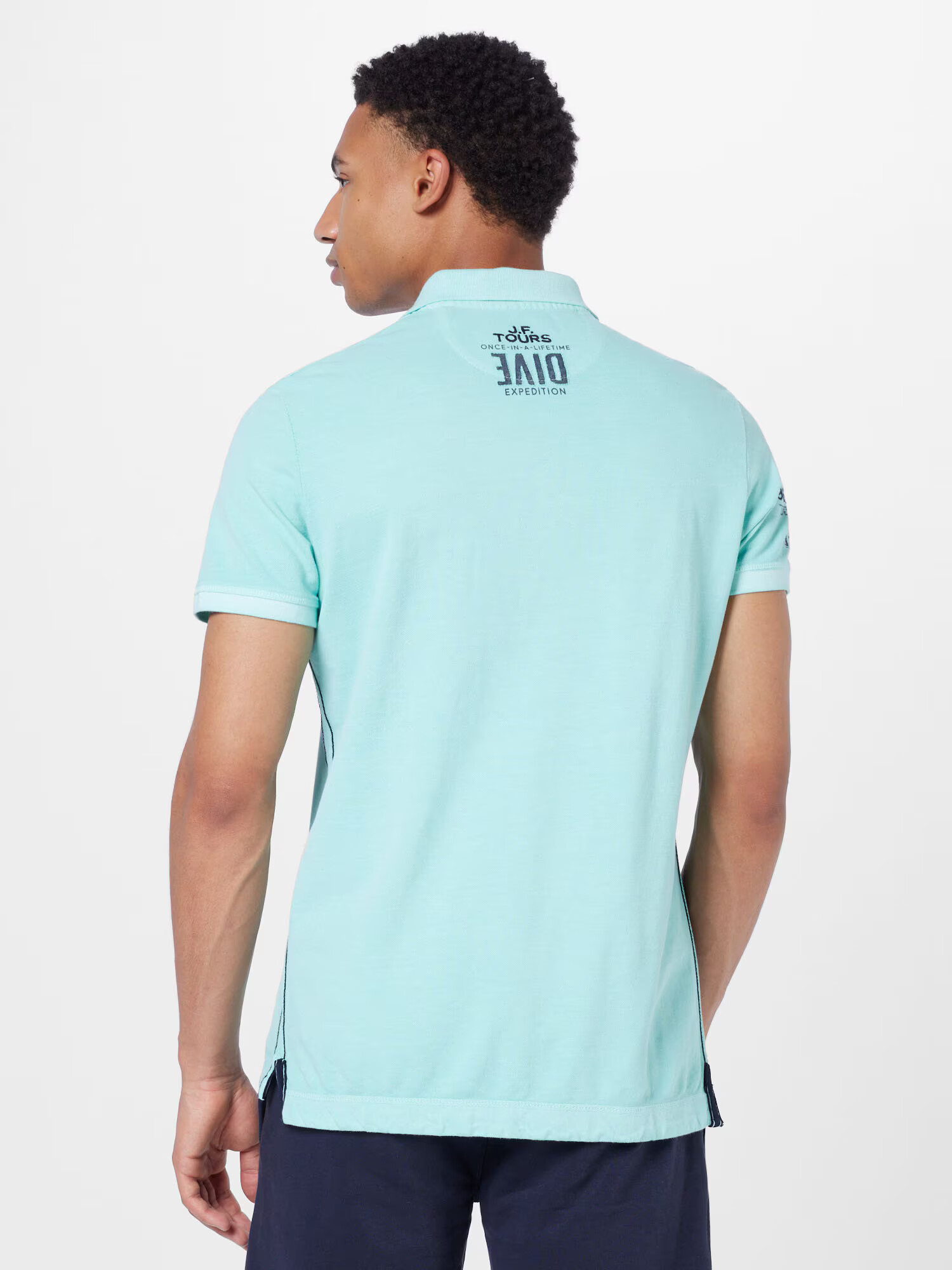 CAMP DAVID Tricou albastru marin / albastru aqua - Pled.ro