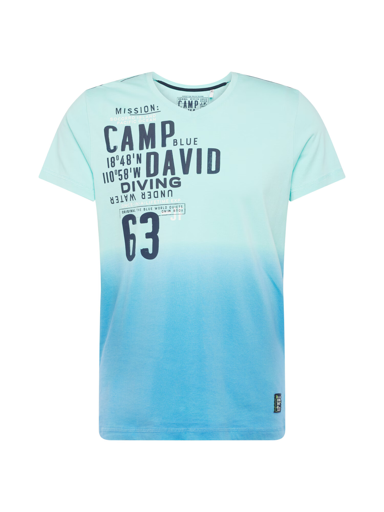 CAMP DAVID Tricou albastru / negru / alb - Pled.ro