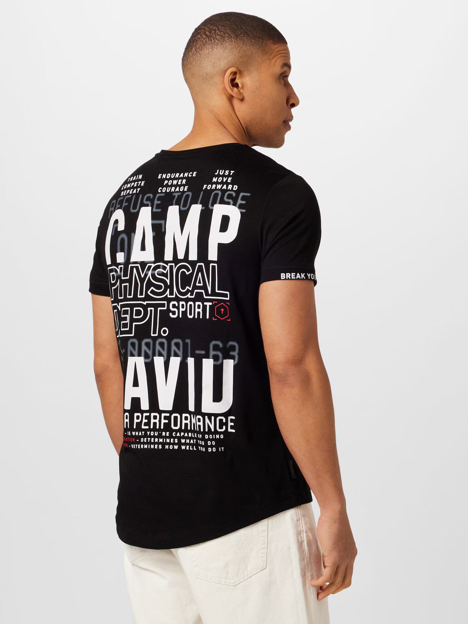 CAMP DAVID Tricou albastru / roșu / negru / alb - Pled.ro