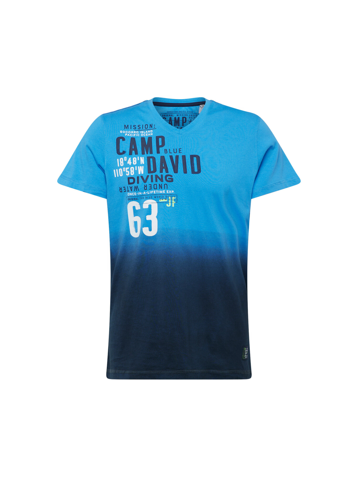 CAMP DAVID Tricou albastru / verde / negru / alb - Pled.ro