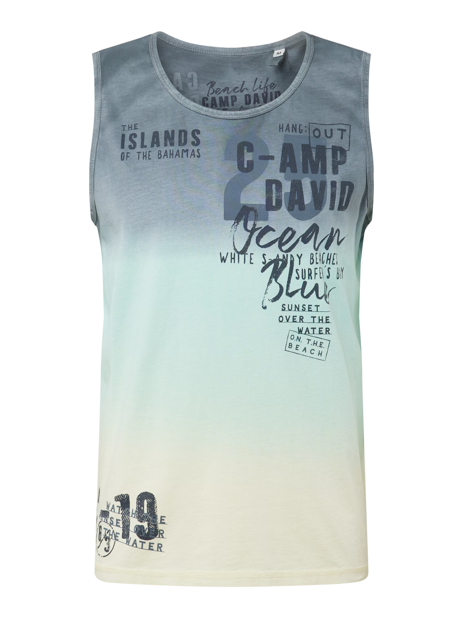 CAMP DAVID Tricou bej / albastru marin / gri închis / verde mentă - Pled.ro