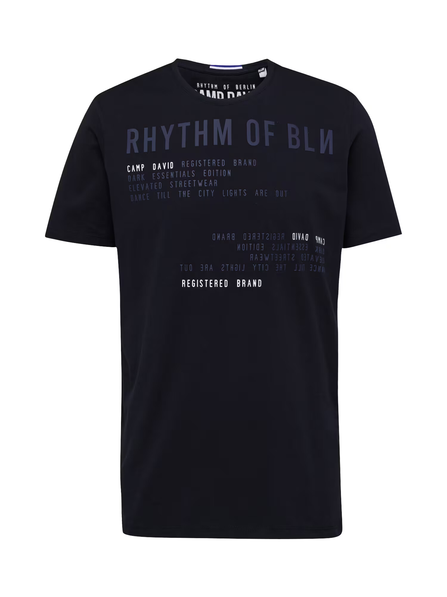 CAMP DAVID Tricou bleumarin / negru / alb - Pled.ro