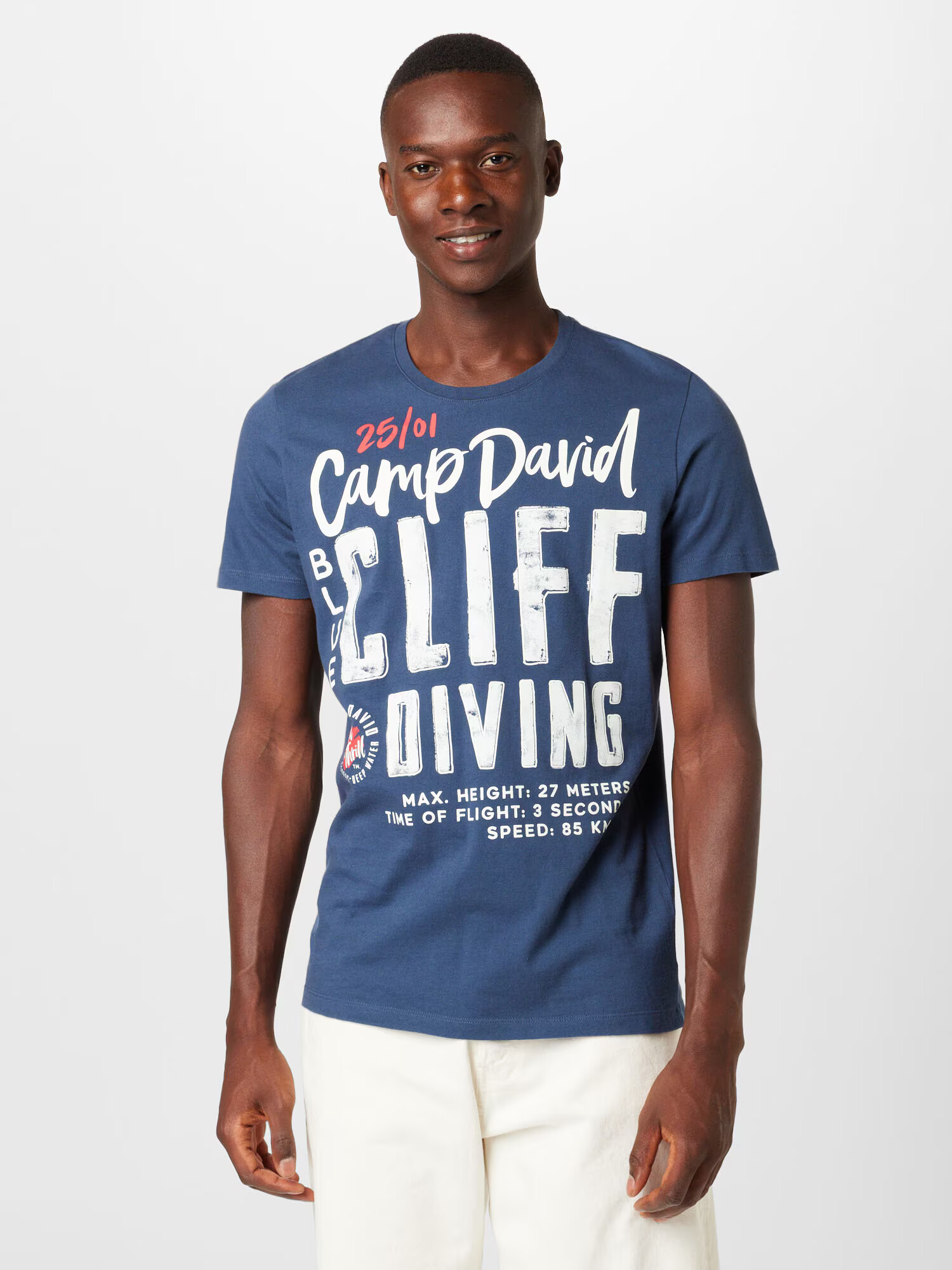 CAMP DAVID Tricou bleumarin / roșu / alb - Pled.ro