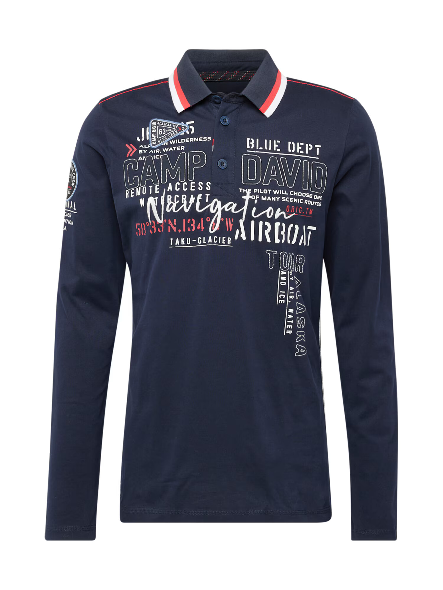 CAMP DAVID Tricou bleumarin / roșu / alb - Pled.ro