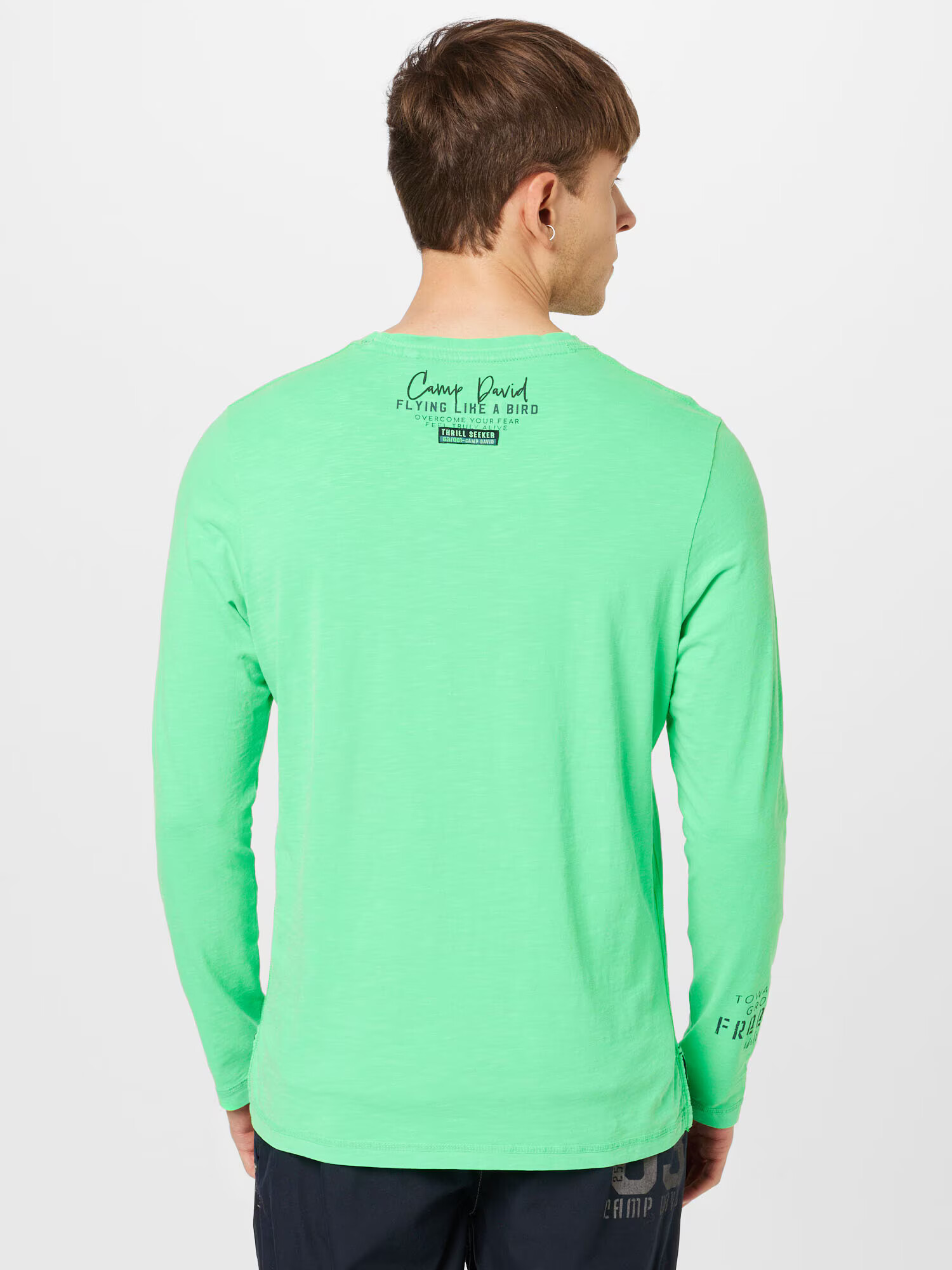 CAMP DAVID Tricou bleumarin / verde deschis - Pled.ro