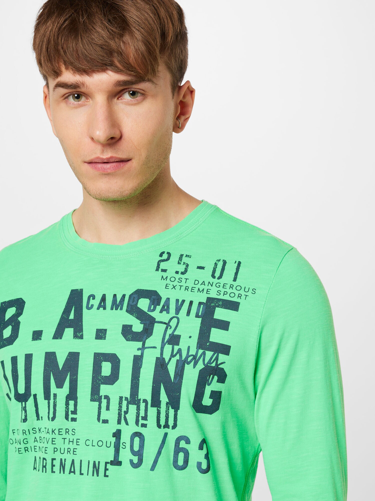 CAMP DAVID Tricou bleumarin / verde deschis - Pled.ro