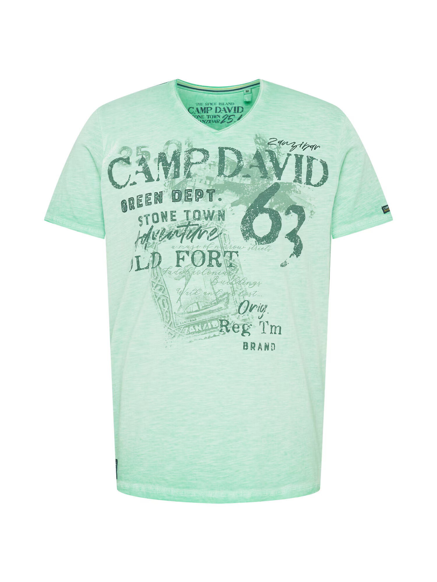 CAMP DAVID Tricou bleumarin / verde mentă - Pled.ro