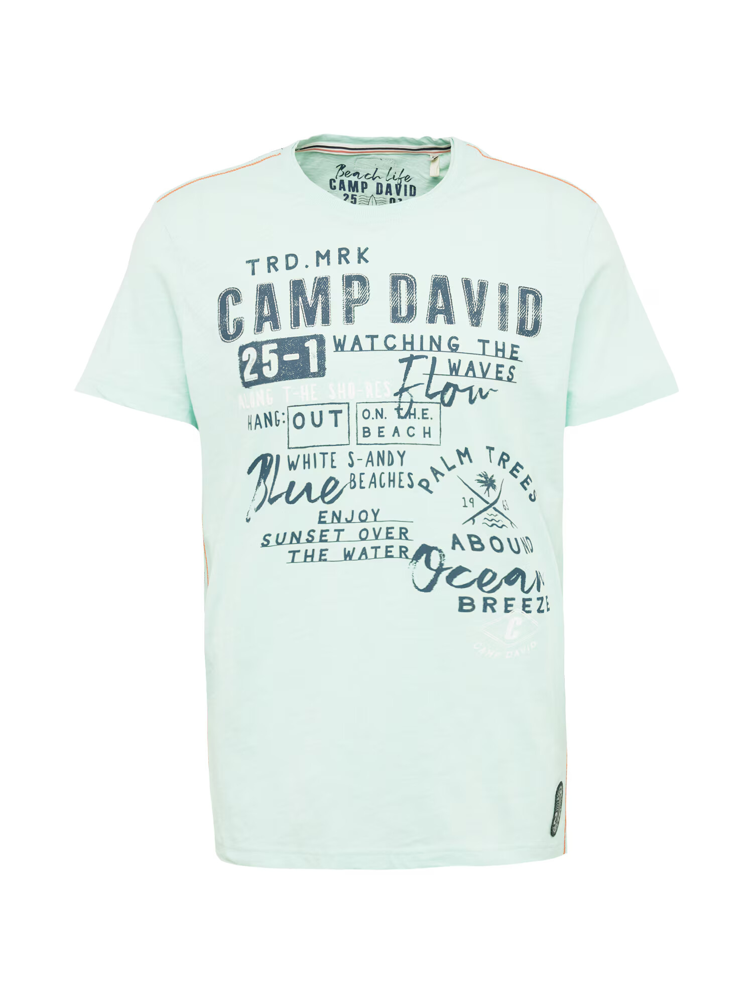 CAMP DAVID Tricou bleumarin / verde mentă / alb - Pled.ro