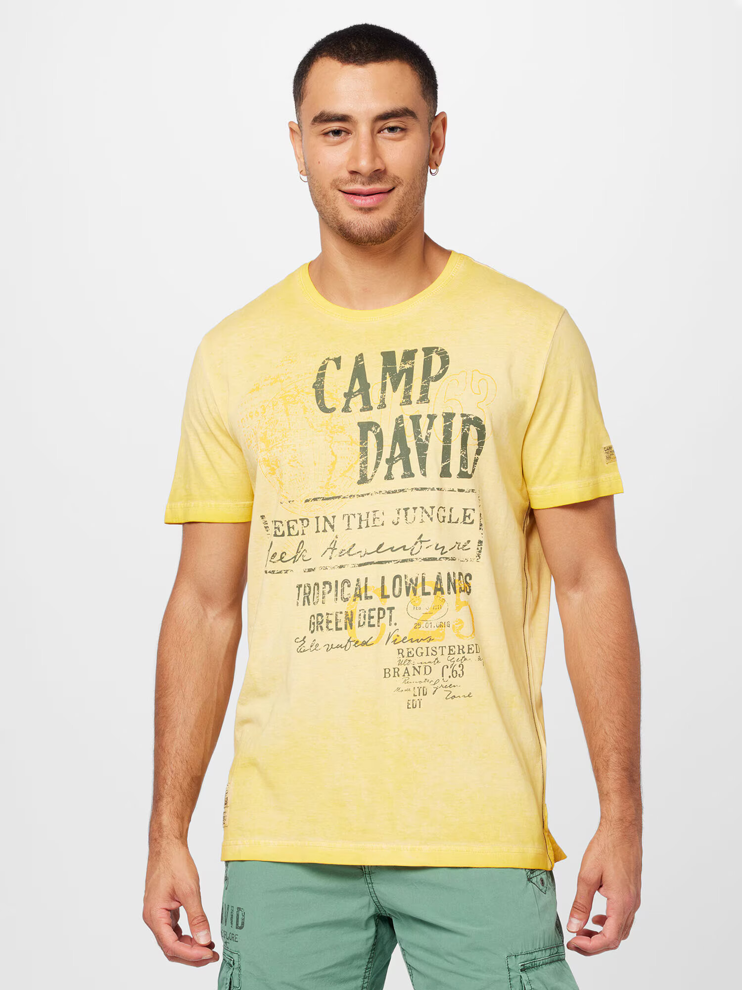 CAMP DAVID Tricou galben / gri - Pled.ro