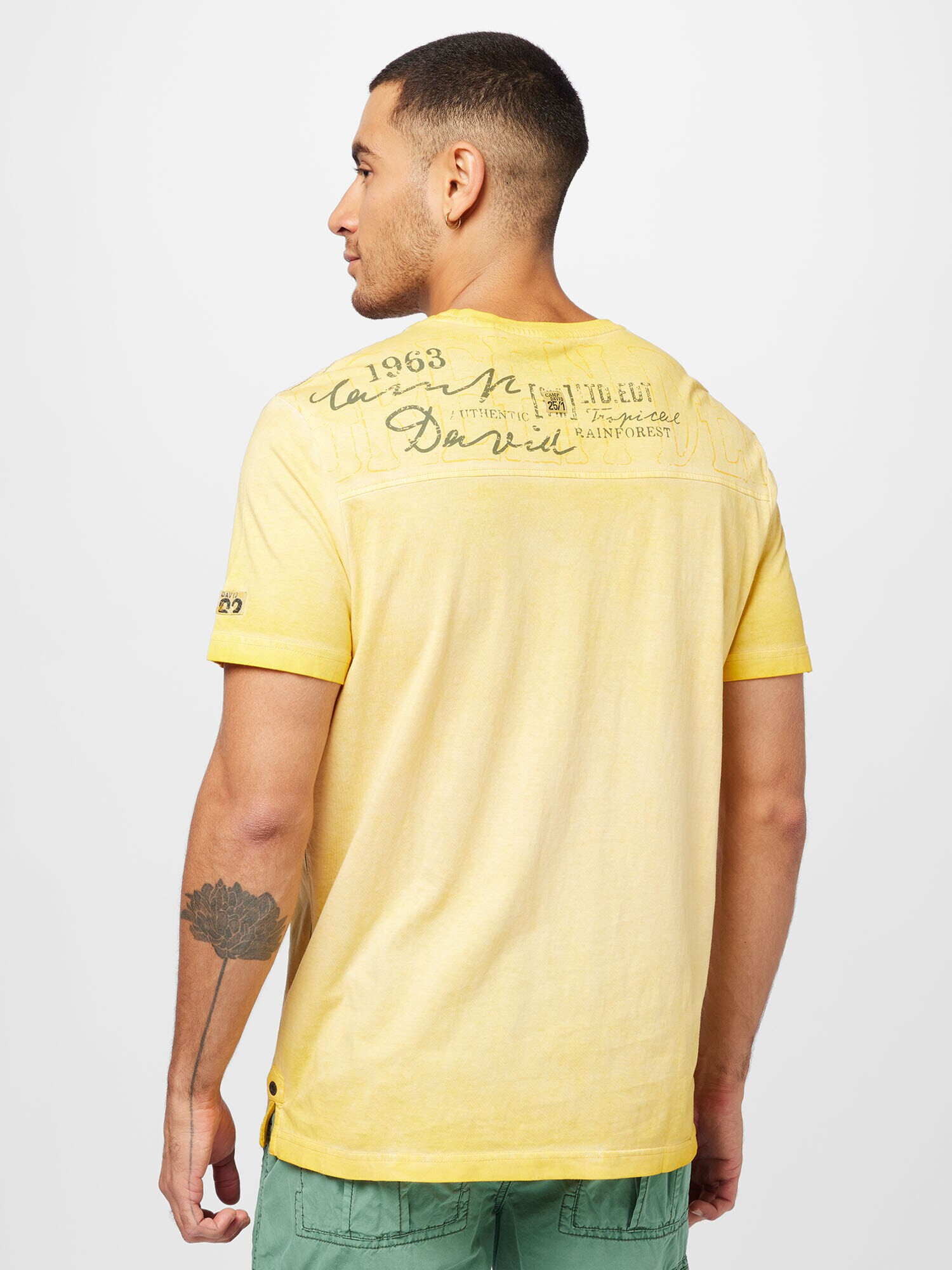 CAMP DAVID Tricou galben / gri - Pled.ro