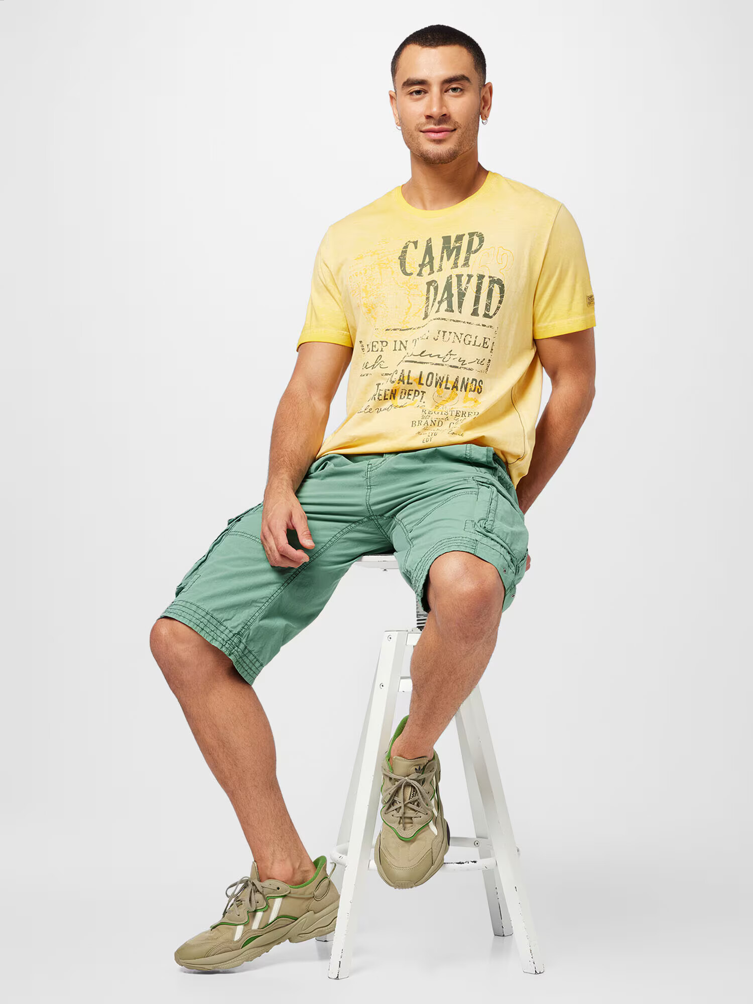 CAMP DAVID Tricou galben / gri - Pled.ro