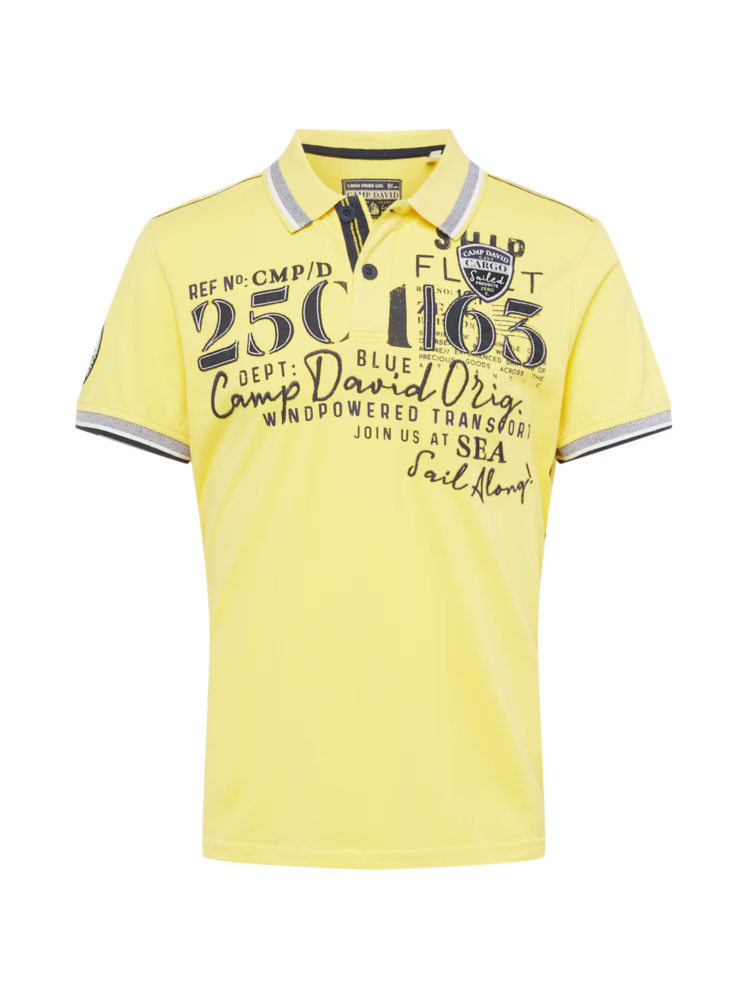 CAMP DAVID Tricou galben / gri / negru / alb - Pled.ro