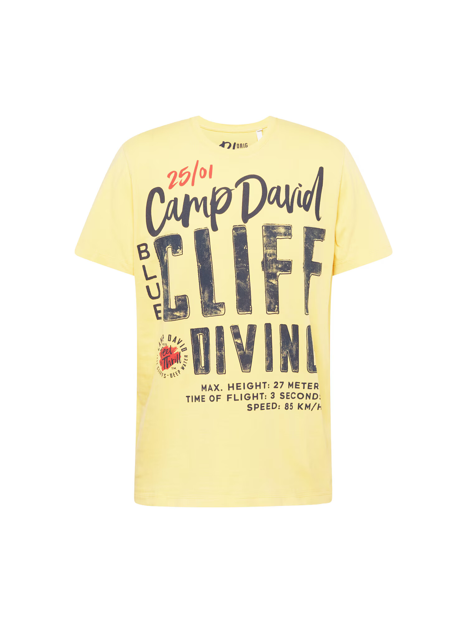 CAMP DAVID Tricou galben / roșu / negru - Pled.ro