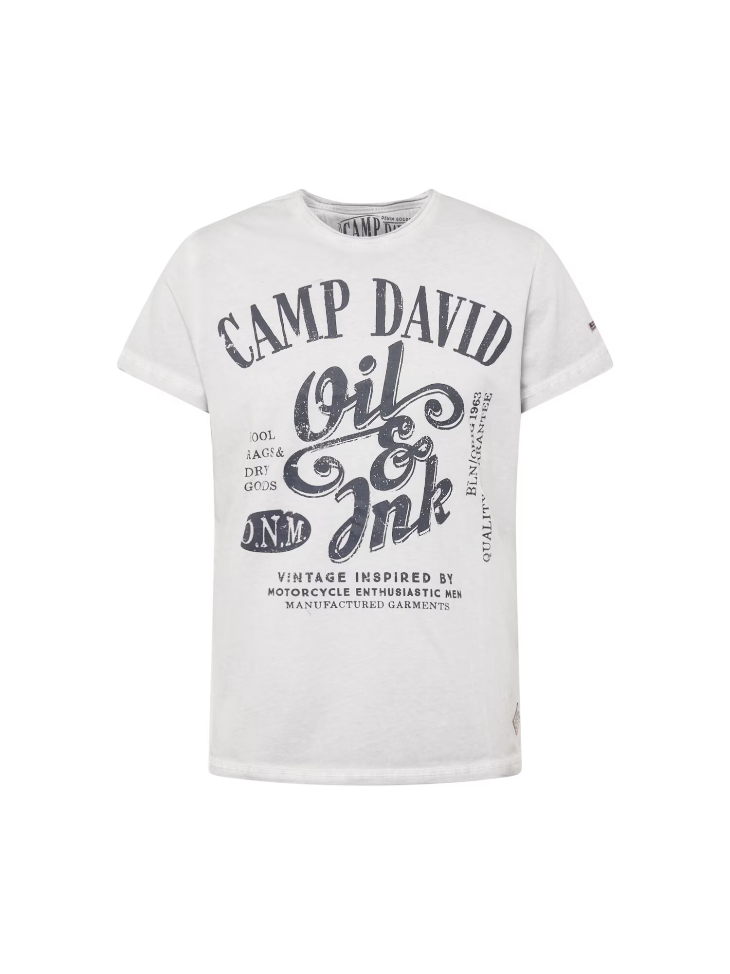 CAMP DAVID Tricou gri metalic / gri deschis - Pled.ro