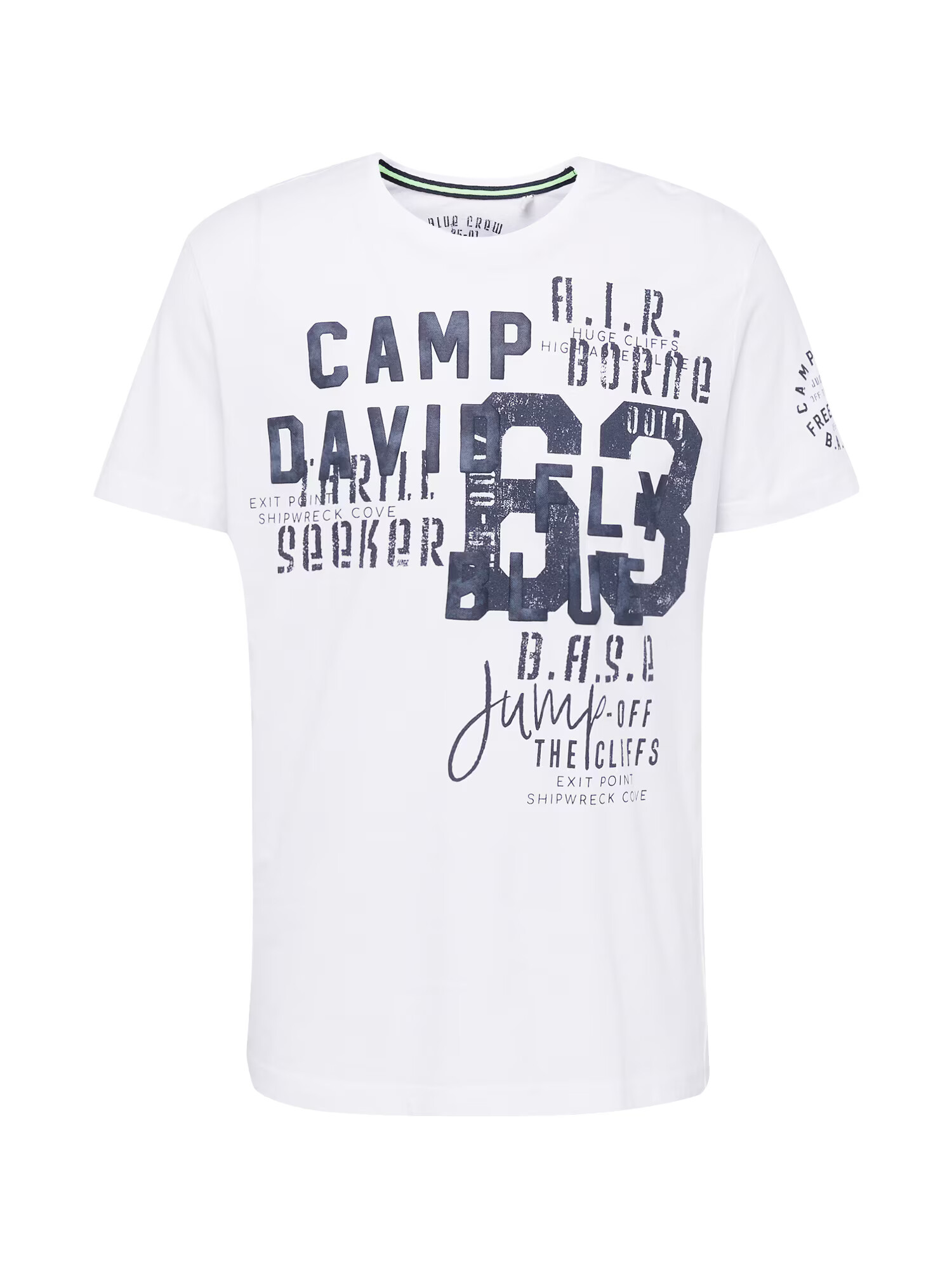 CAMP DAVID Tricou gri / negru / alb - Pled.ro