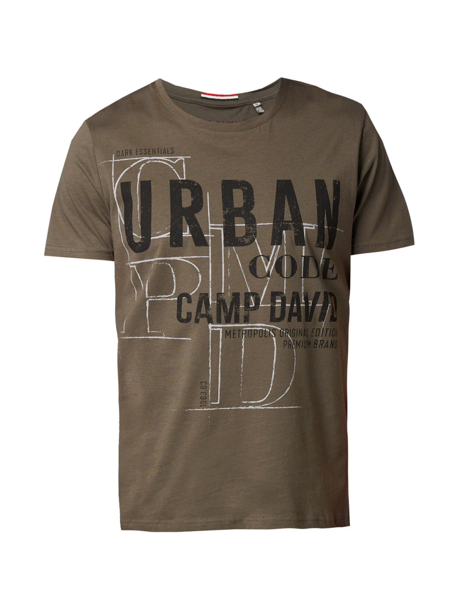 CAMP DAVID Tricou kaki / negru / alb - Pled.ro