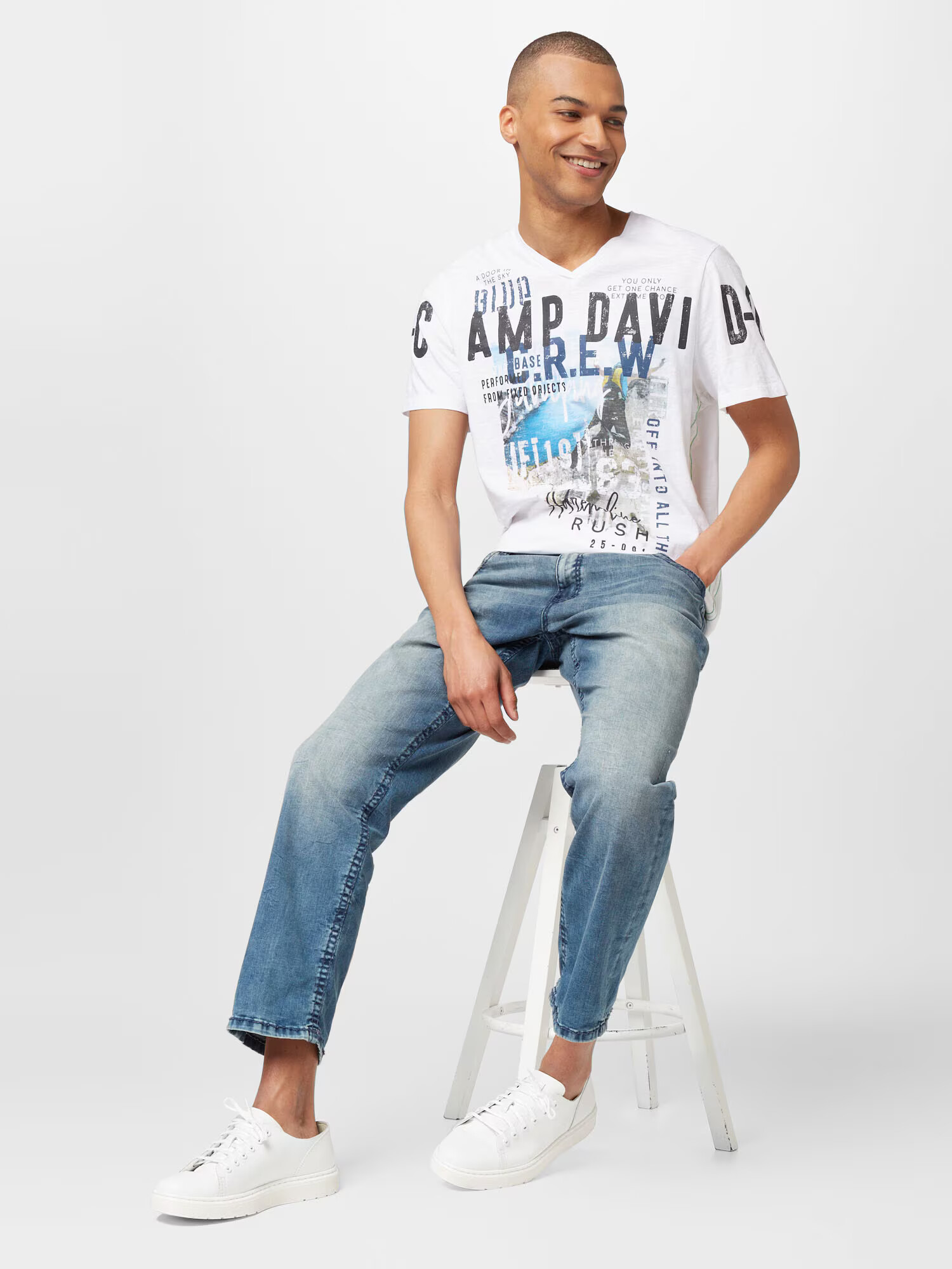 CAMP DAVID Tricou mai multe culori / alb - Pled.ro