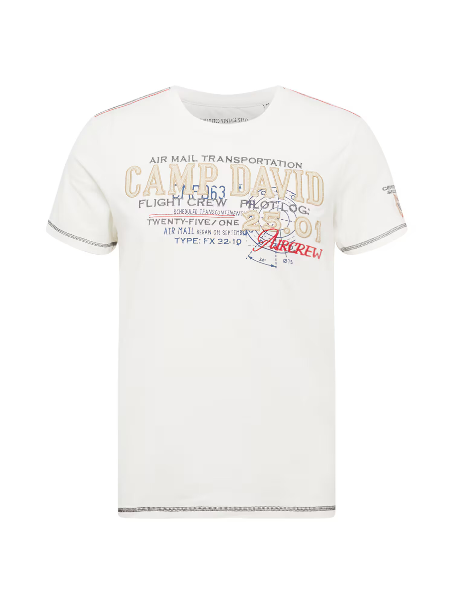 CAMP DAVID Tricou mai multe culori / alb lână - Pled.ro