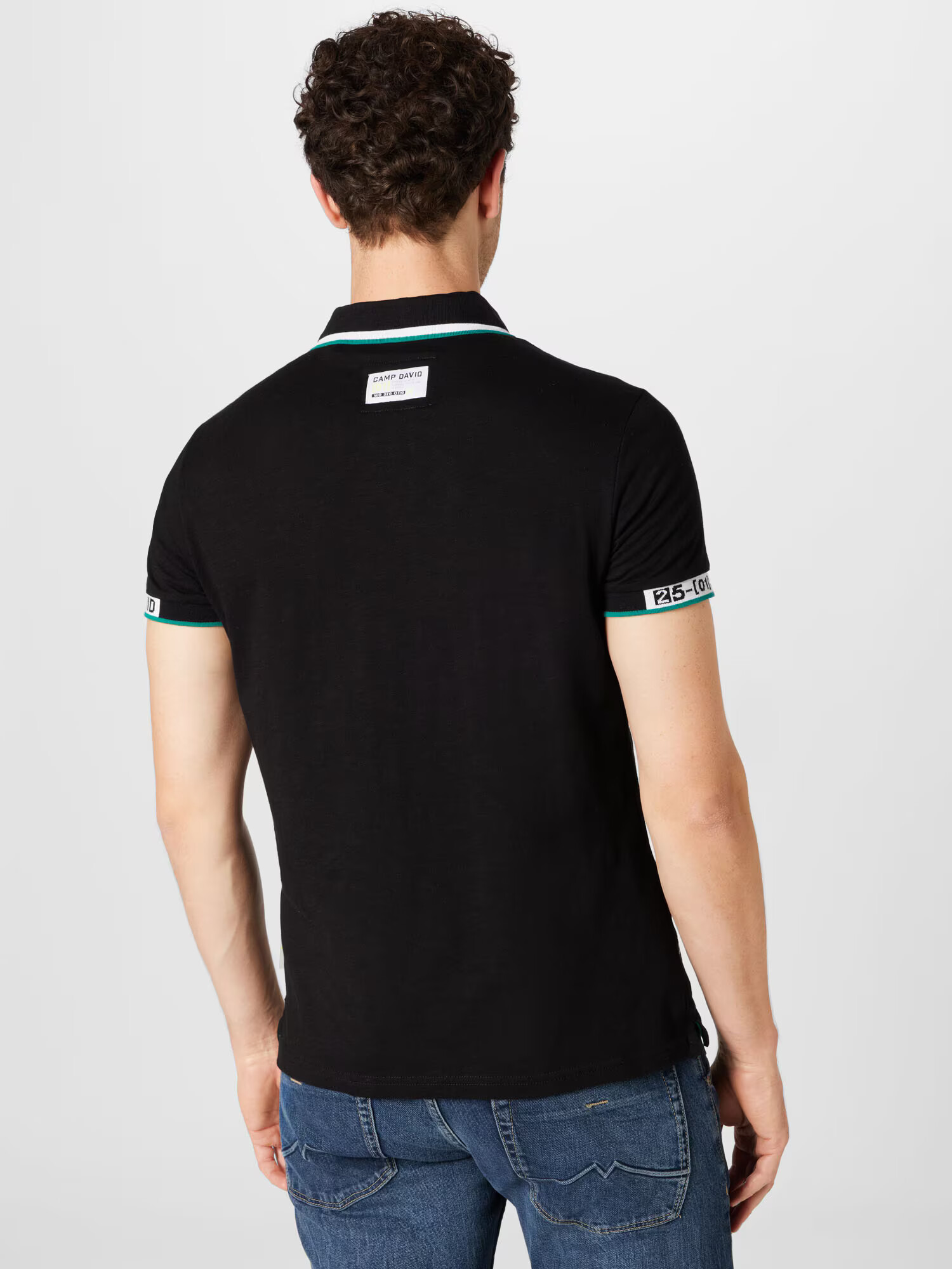 CAMP DAVID Tricou negru / alb - Pled.ro