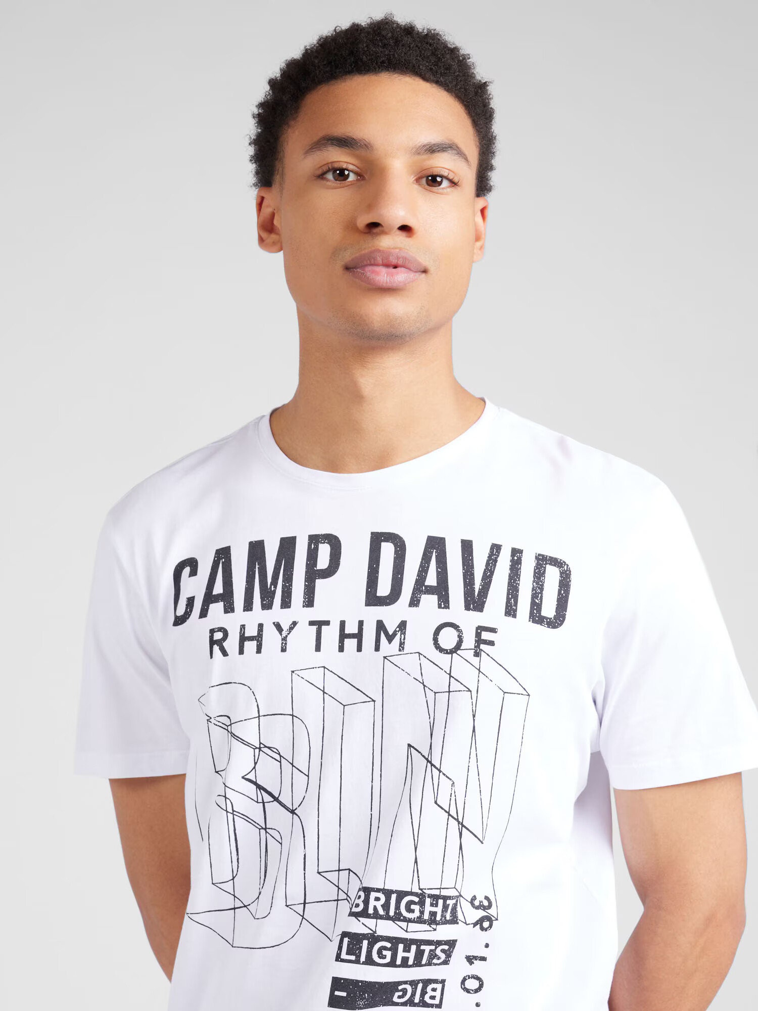 CAMP DAVID Tricou negru / alb - Pled.ro