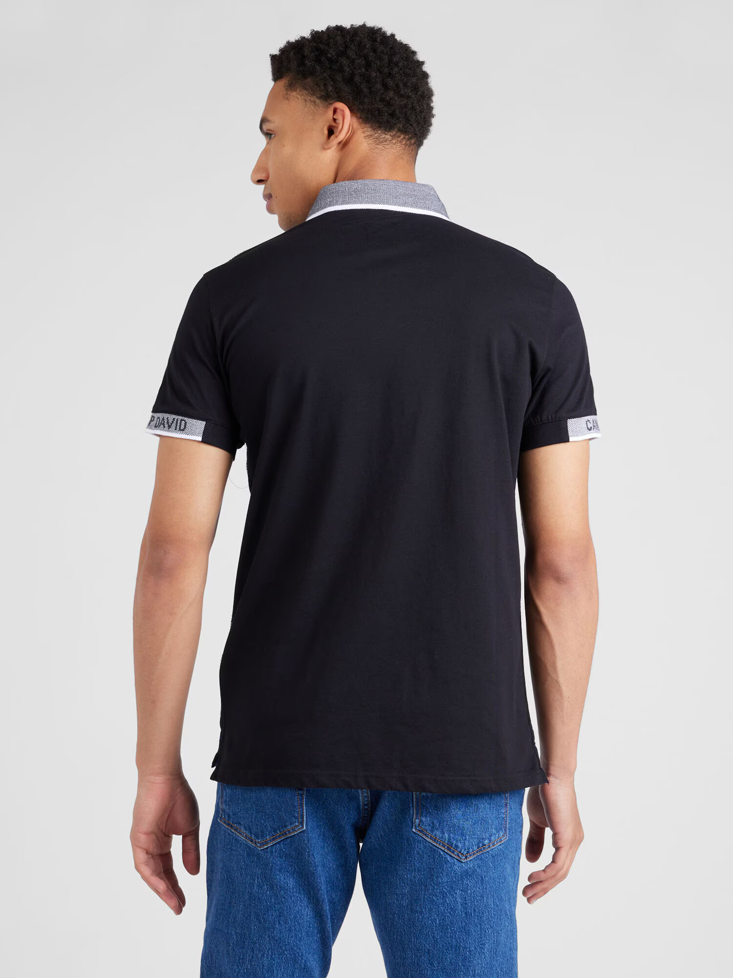 CAMP DAVID Tricou negru / alb - Pled.ro