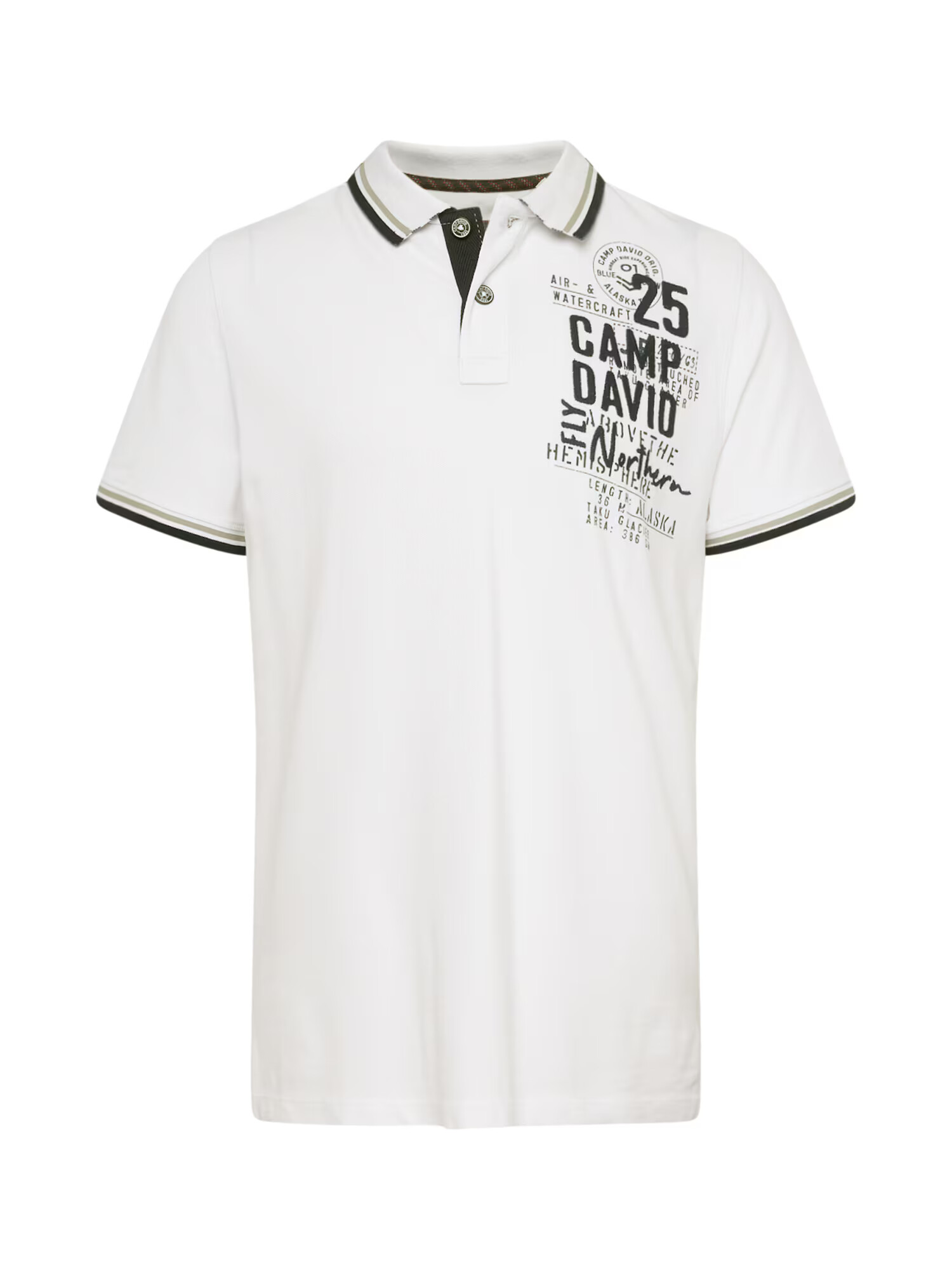 CAMP DAVID Tricou negru / alb - Pled.ro