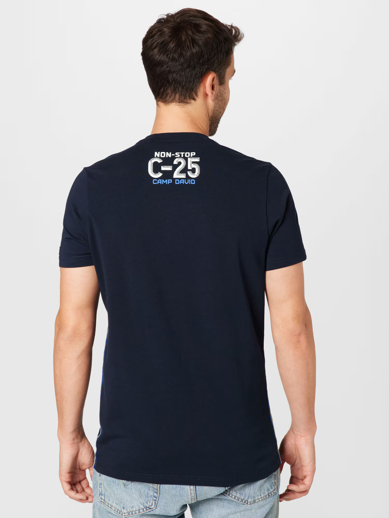 CAMP DAVID Tricou 'Ocean´s Seven' albastru / albastru noapte / alb - Pled.ro