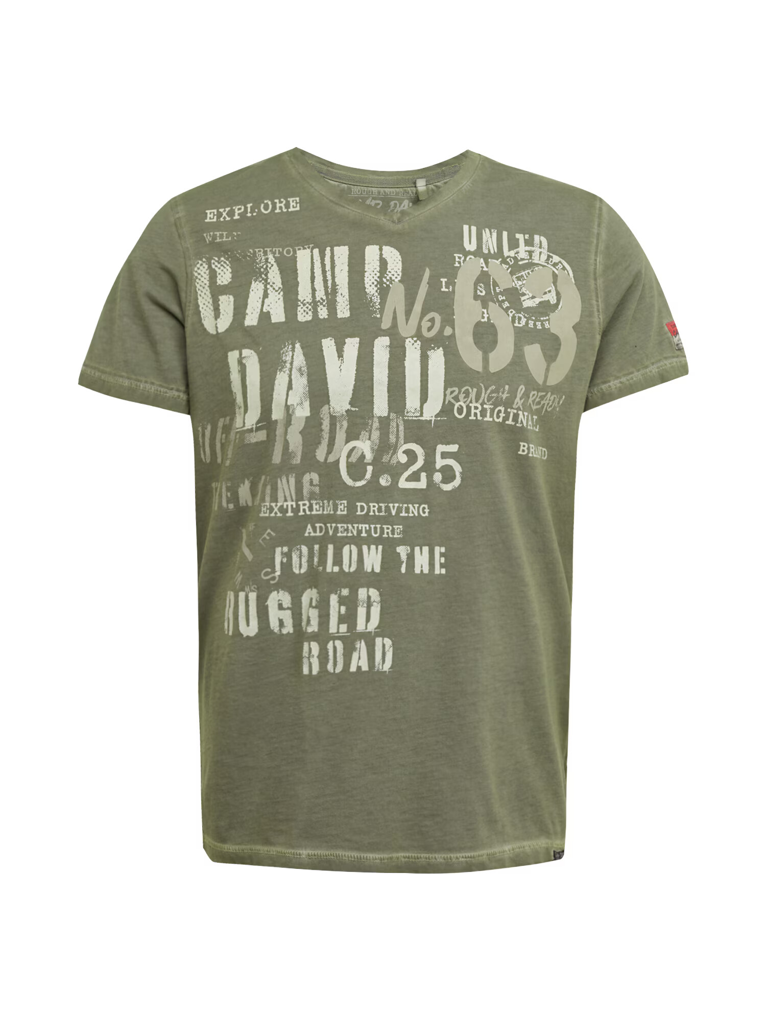 CAMP DAVID Tricou oliv / alb - Pled.ro