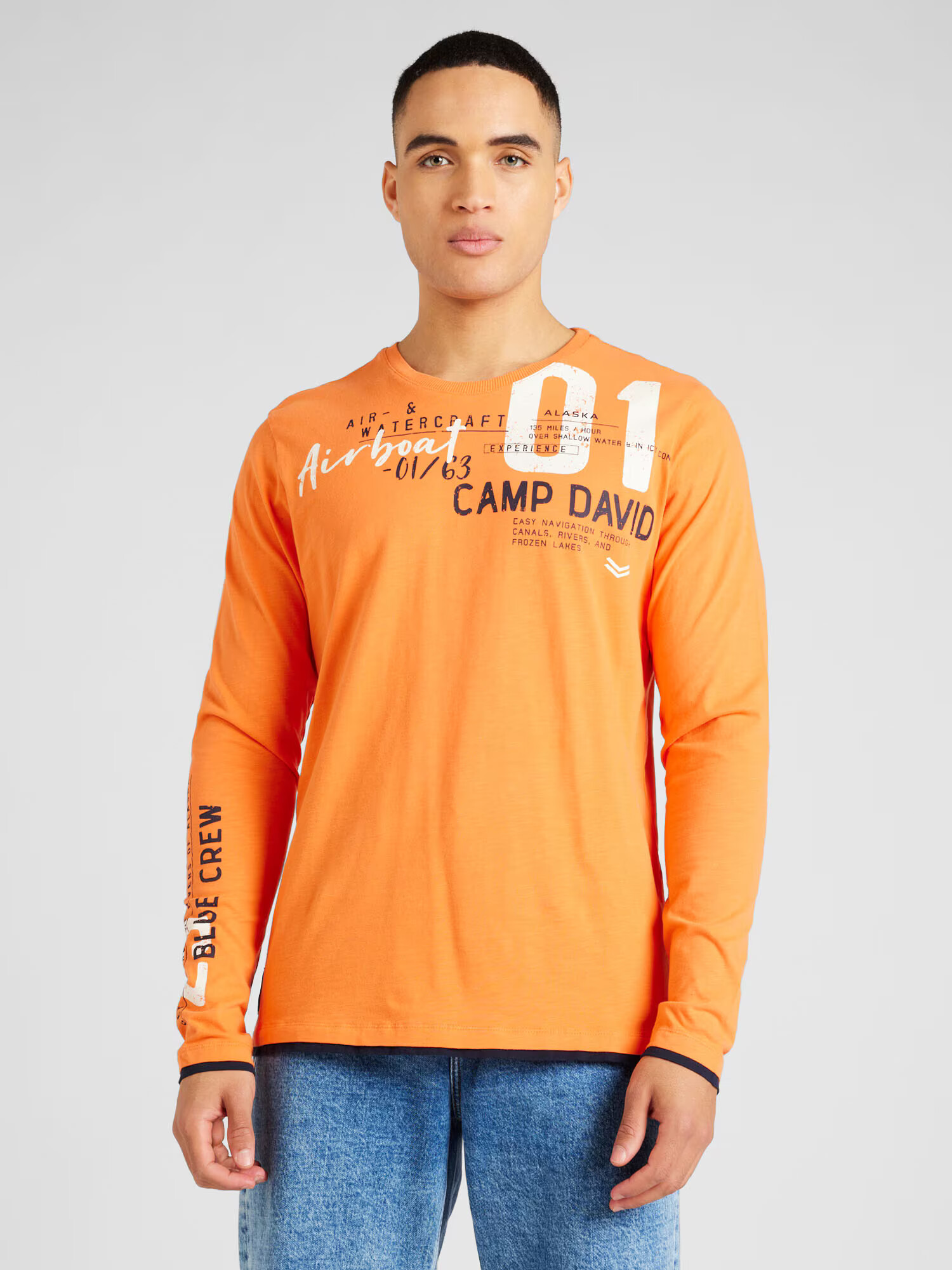 CAMP DAVID Tricou portocaliu / negru / alb - Pled.ro