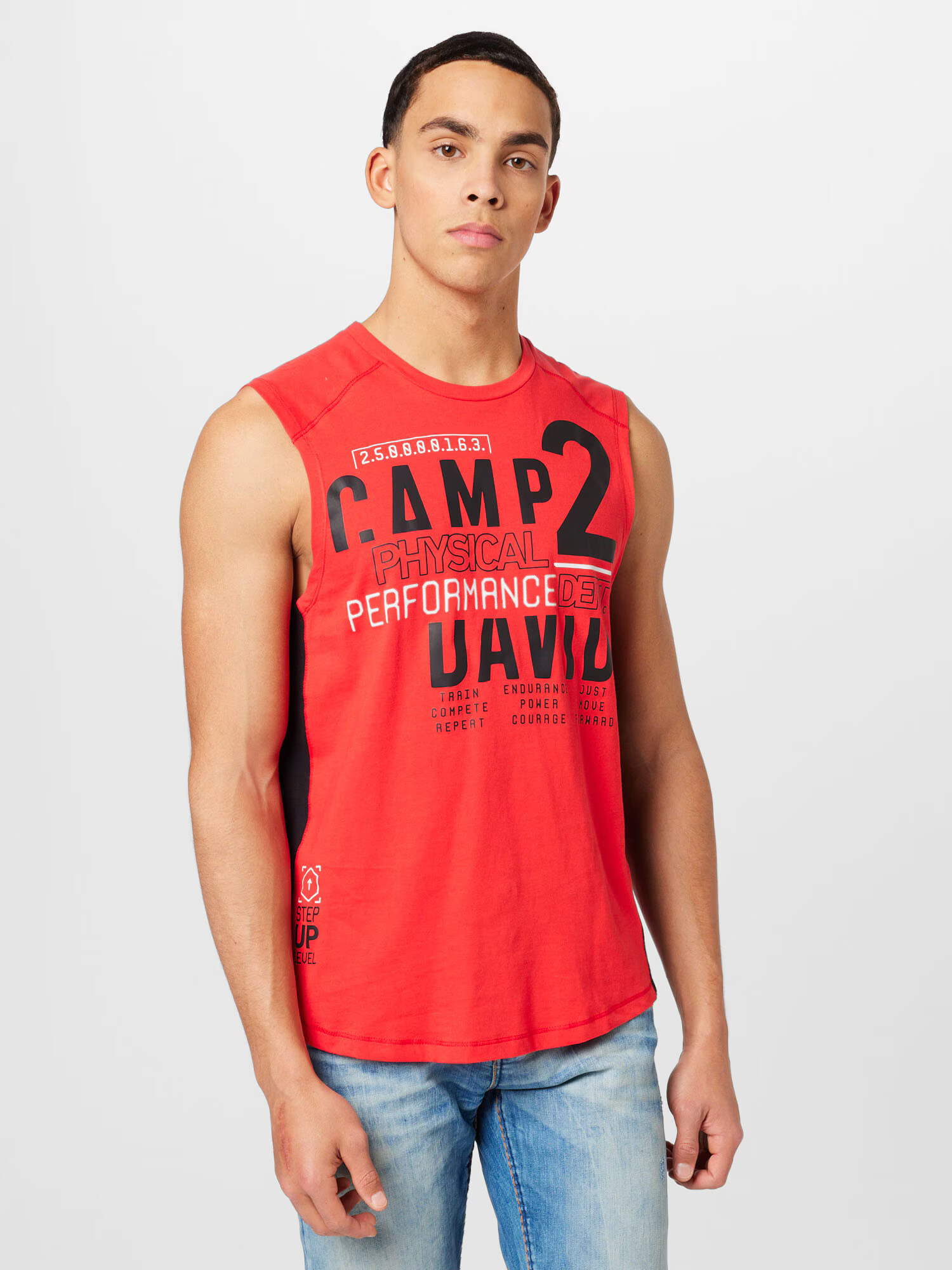 CAMP DAVID Tricou roșu / negru / alb - Pled.ro