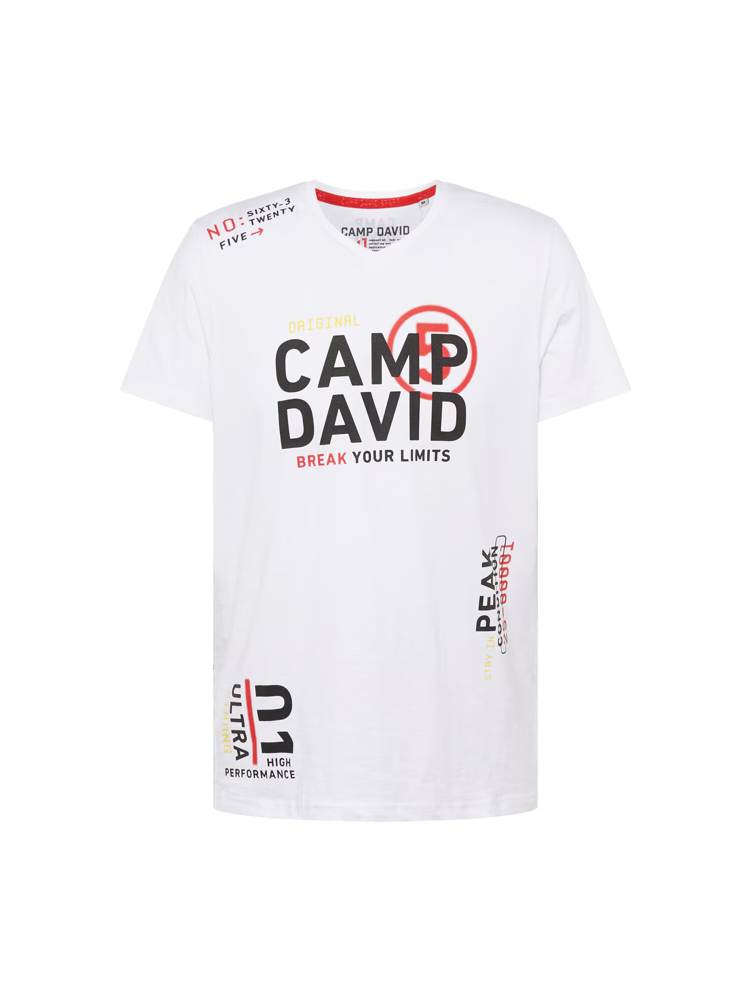 CAMP DAVID Tricou roșu / negru / alb - Pled.ro