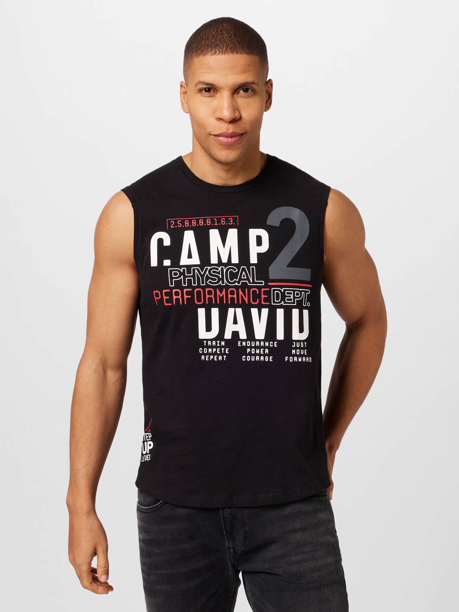 CAMP DAVID Tricou roșu / negru / alb - Pled.ro