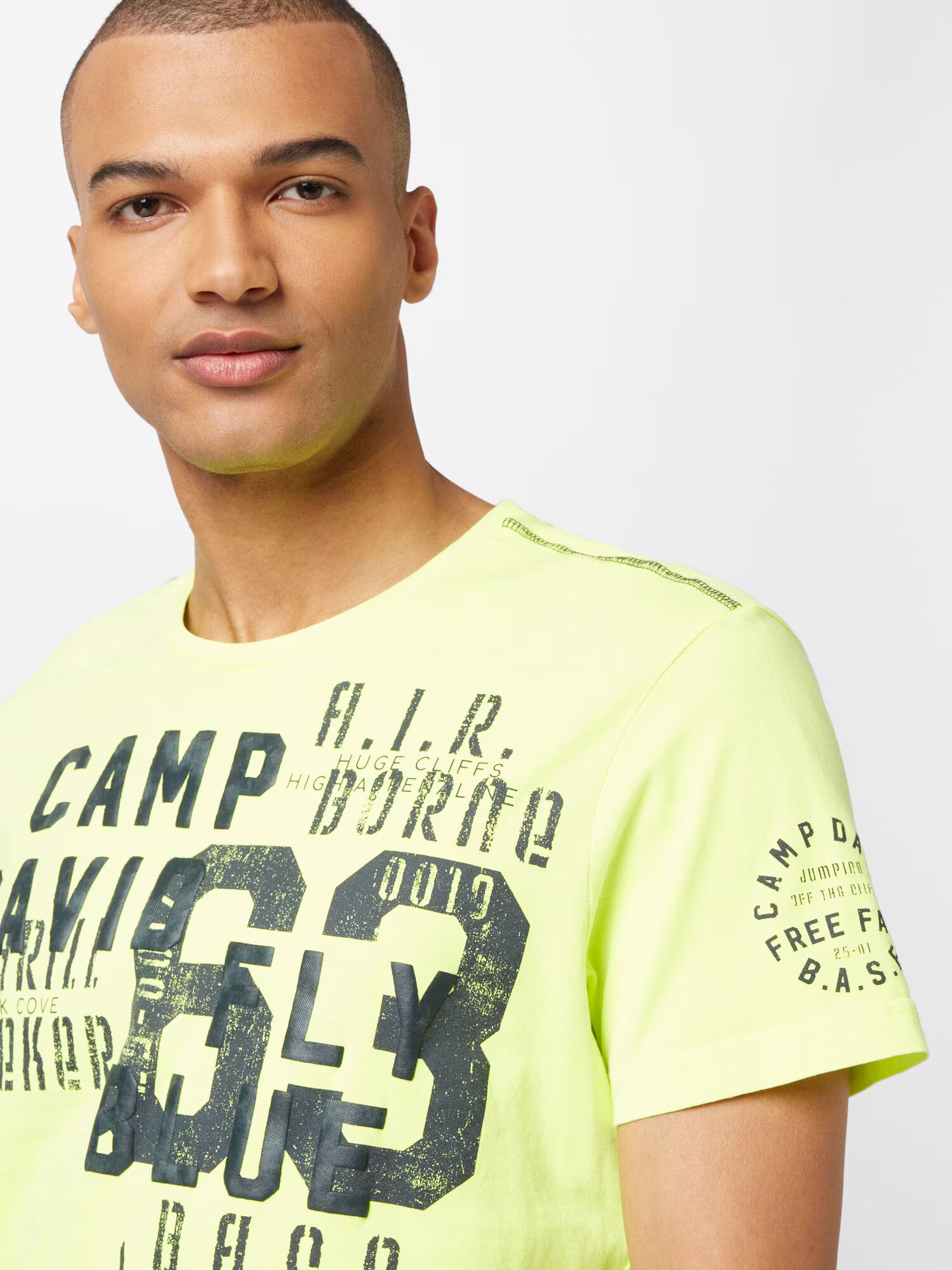 CAMP DAVID Tricou verde neon / negru - Pled.ro