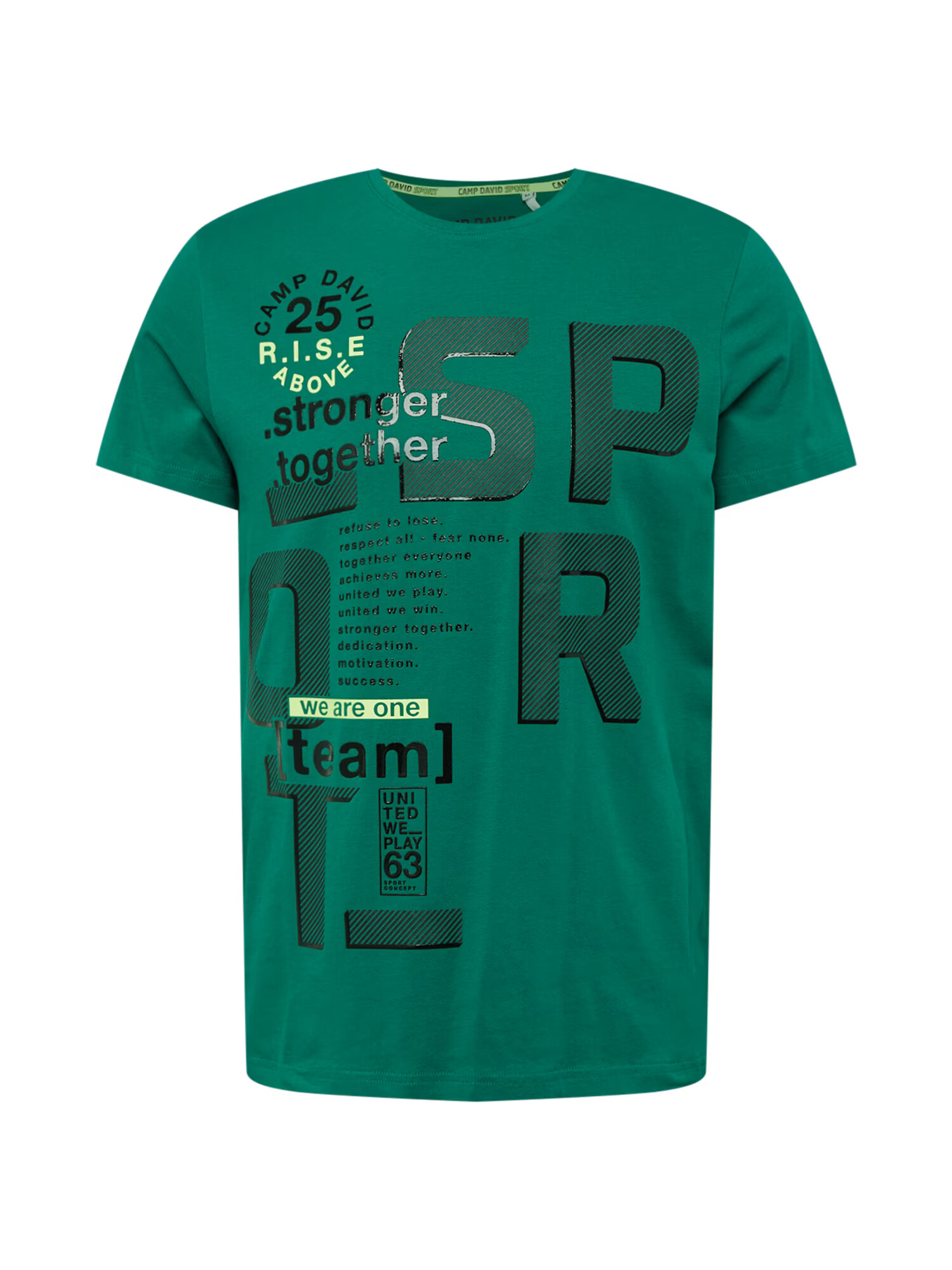 CAMP DAVID Tricou verde / verde neon / negru - Pled.ro