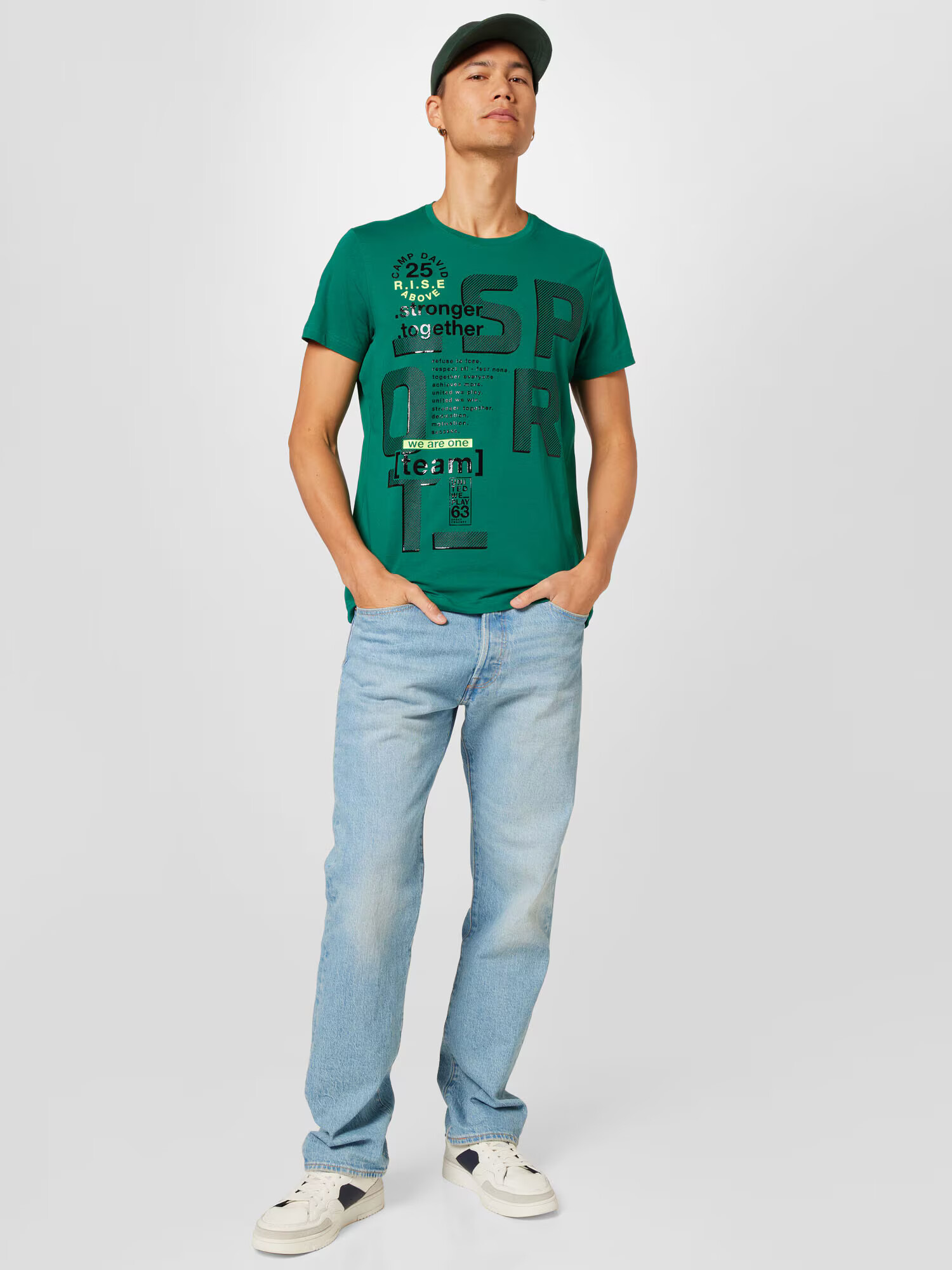 CAMP DAVID Tricou verde / verde neon / negru - Pled.ro