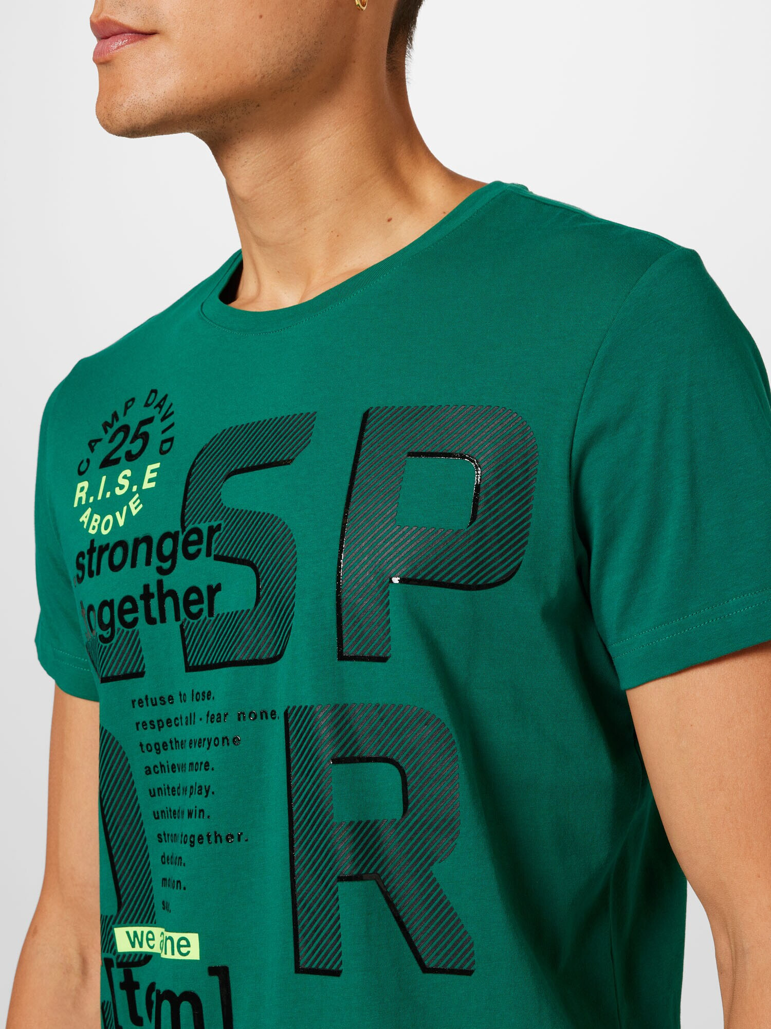 CAMP DAVID Tricou verde / verde neon / negru - Pled.ro