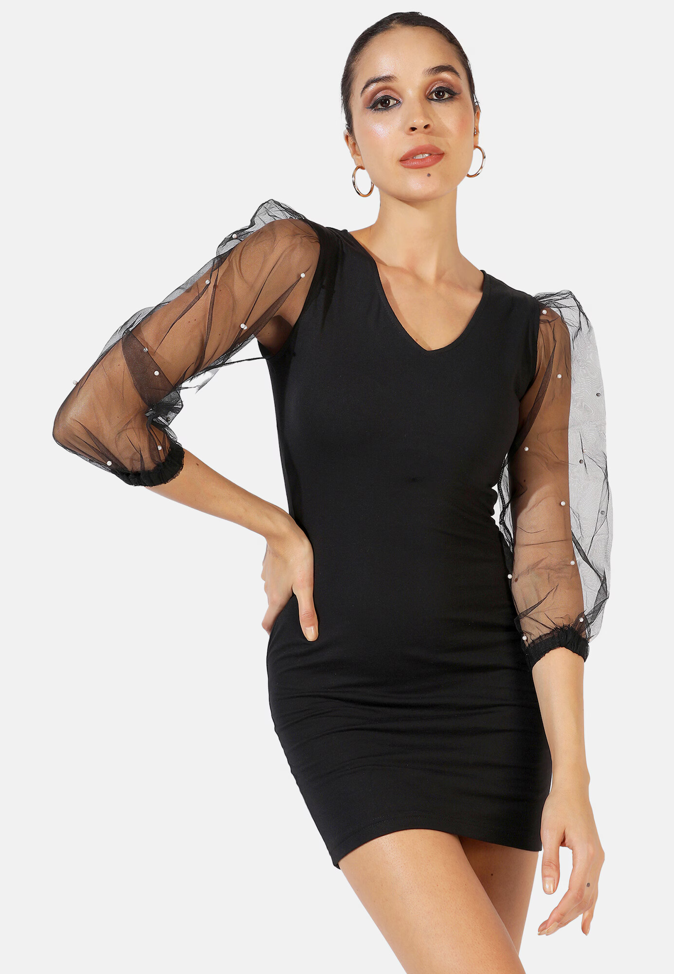 Campus Sutra Rochie de cocktail 'Aida' negru - Pled.ro