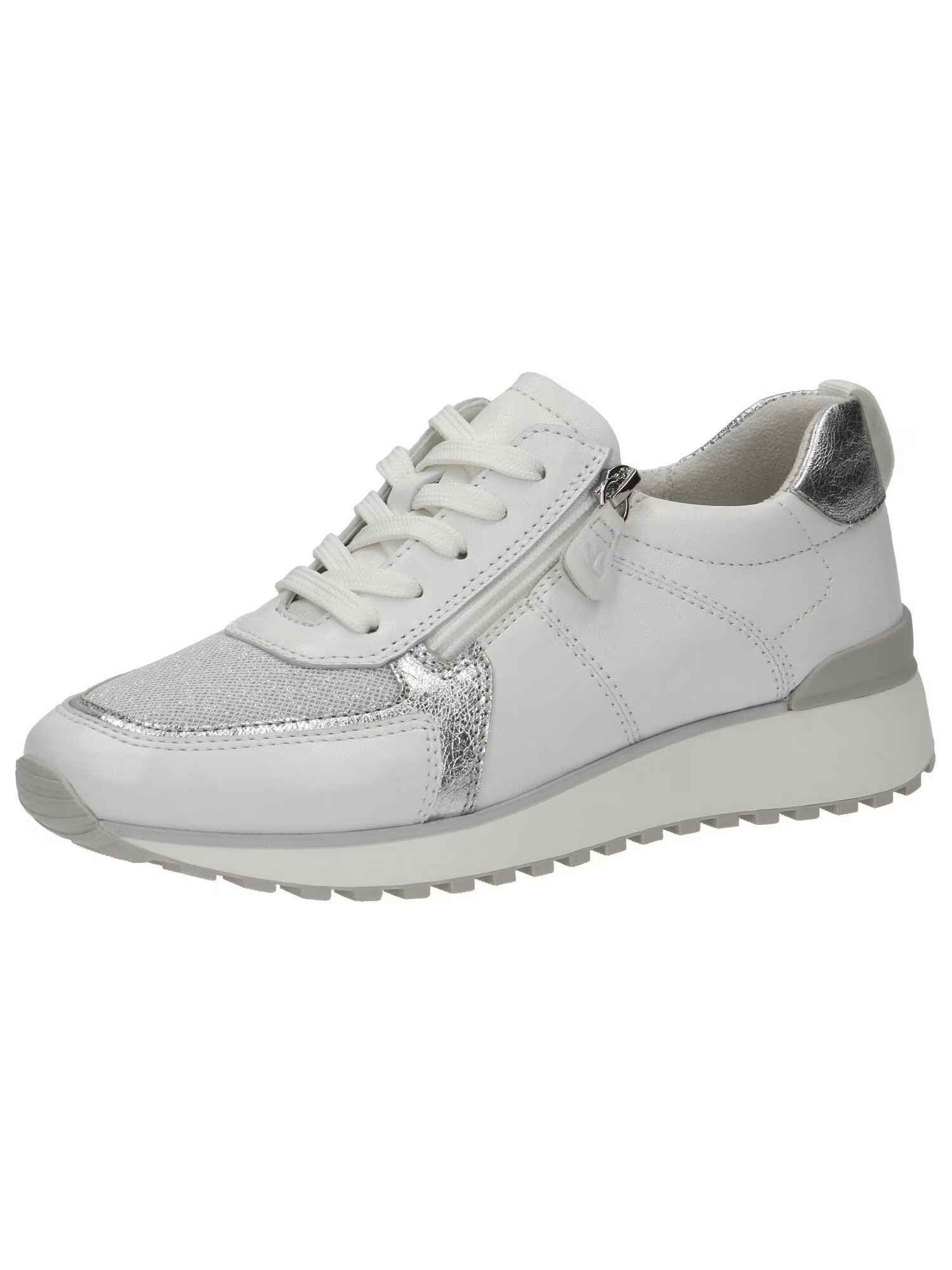 CAPRICE Sneaker low argintiu / alb perlat - Pled.ro