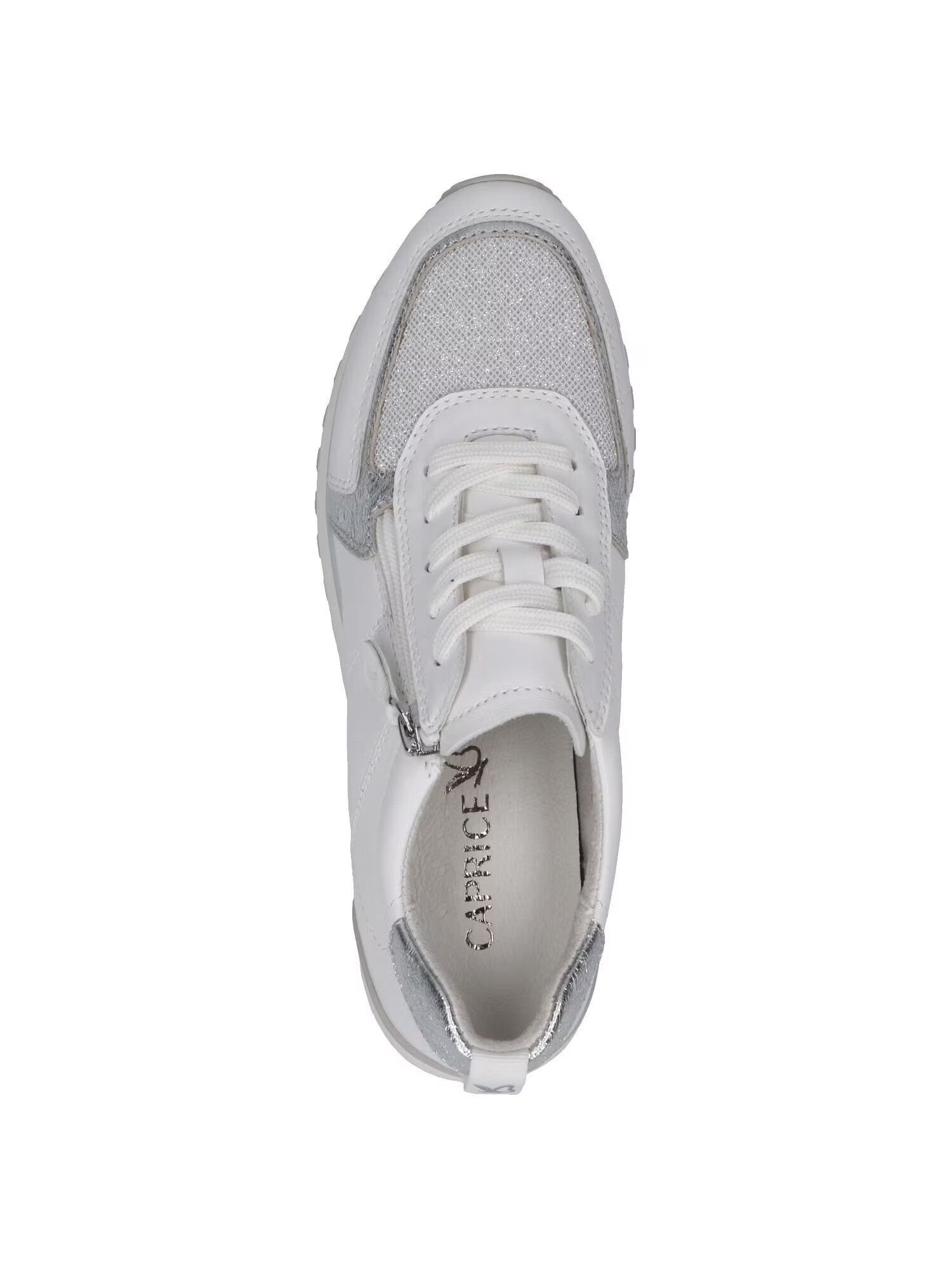 CAPRICE Sneaker low argintiu / alb perlat - Pled.ro