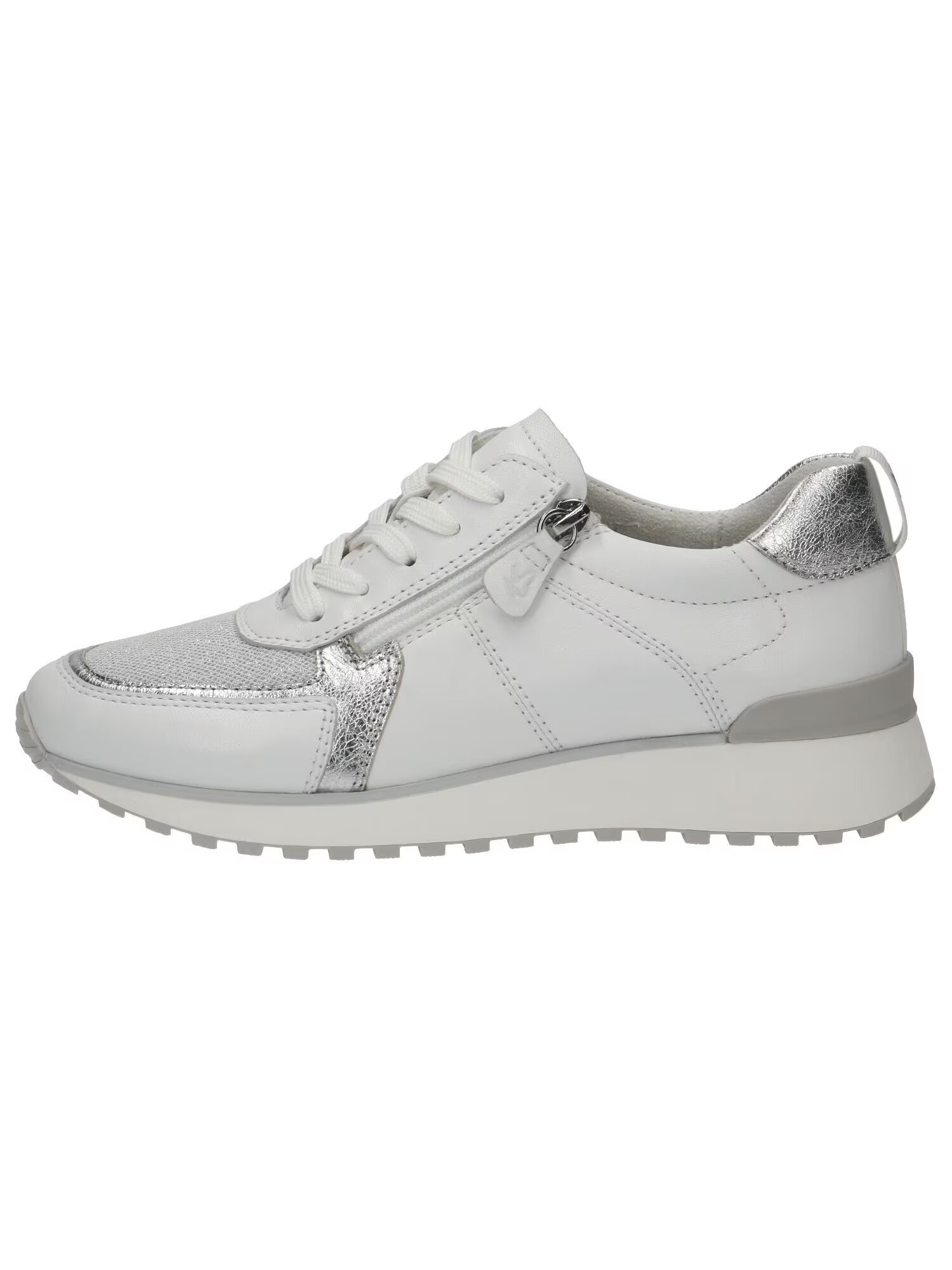 CAPRICE Sneaker low argintiu / alb perlat - Pled.ro