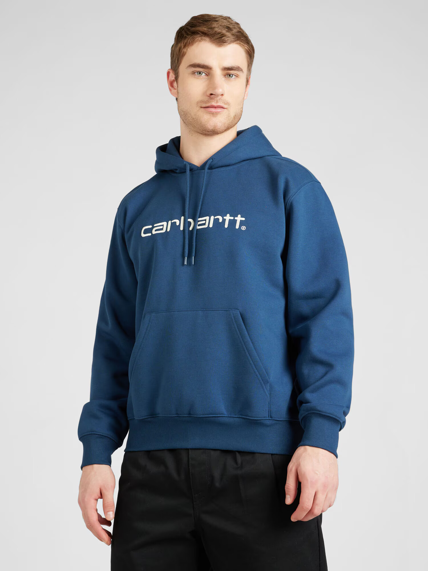 Carhartt WIP Bluză de molton albastru / alb - Pled.ro